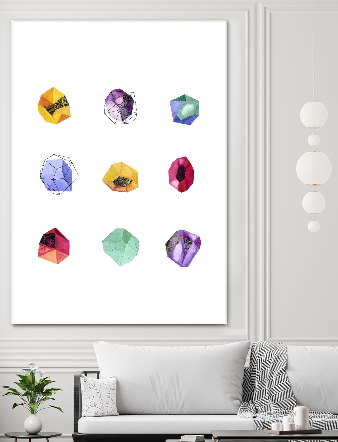 Faceted 1 Recolor by Natasha Marie on GIANT ART - red abstract