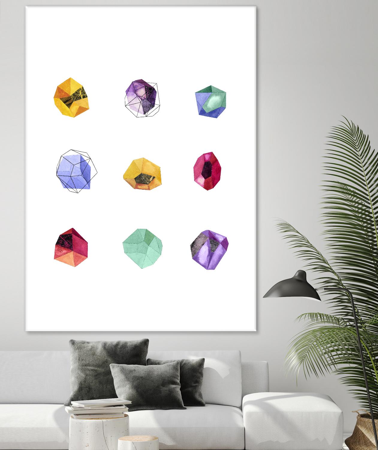 Faceted 1 Recolor by Natasha Marie on GIANT ART - red abstract