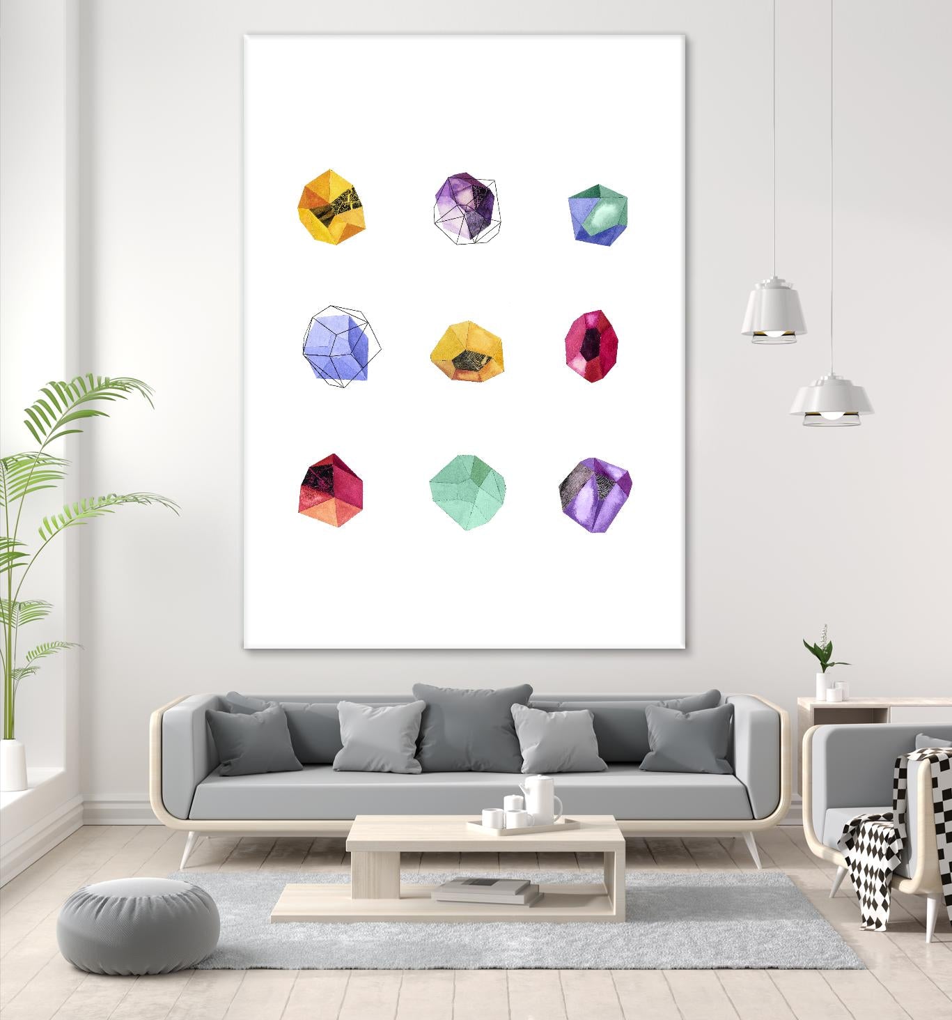 Faceted 1 Recolor by Natasha Marie on GIANT ART - red abstract