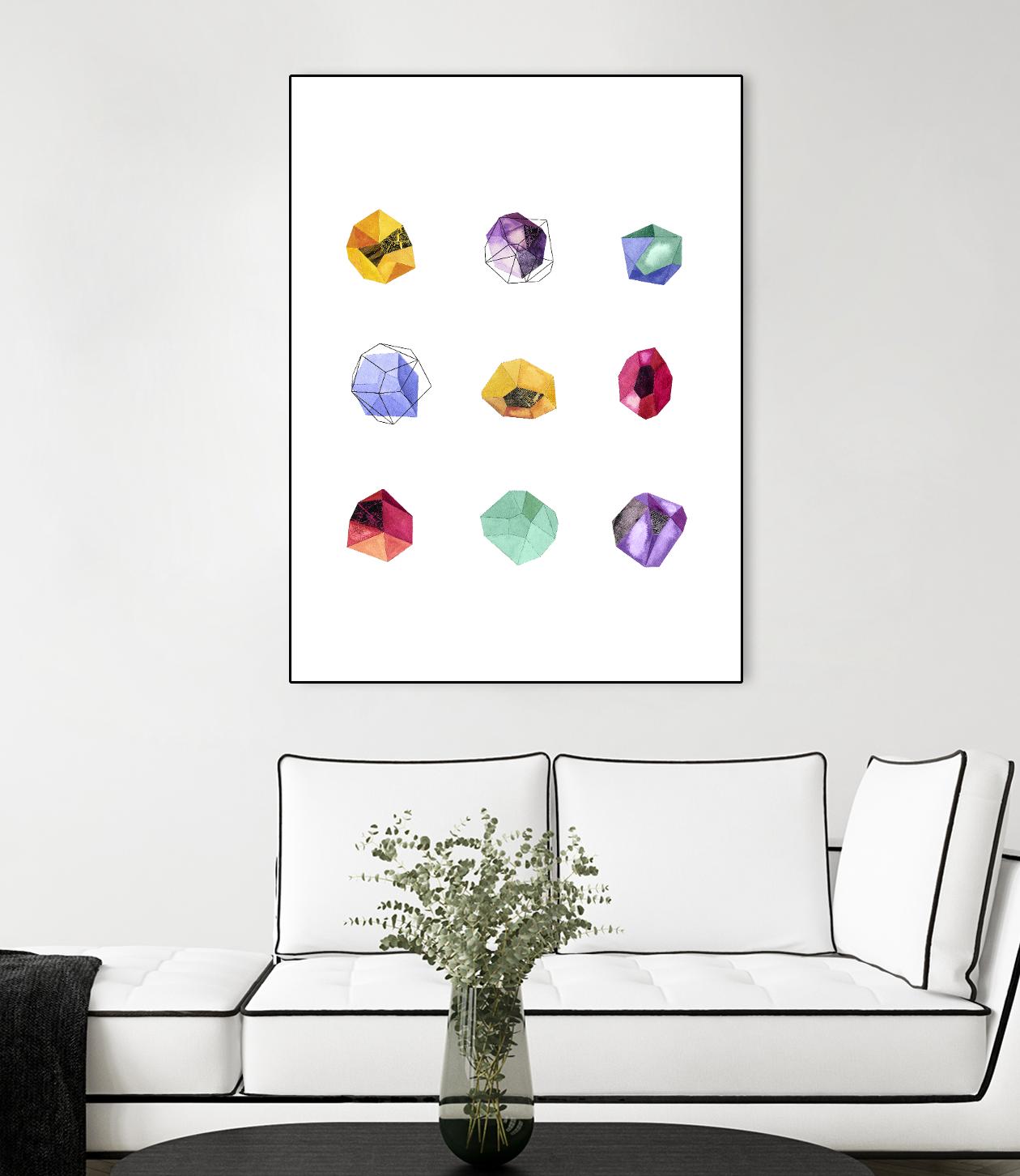 Faceted 1 Recolor by Natasha Marie on GIANT ART - red abstract