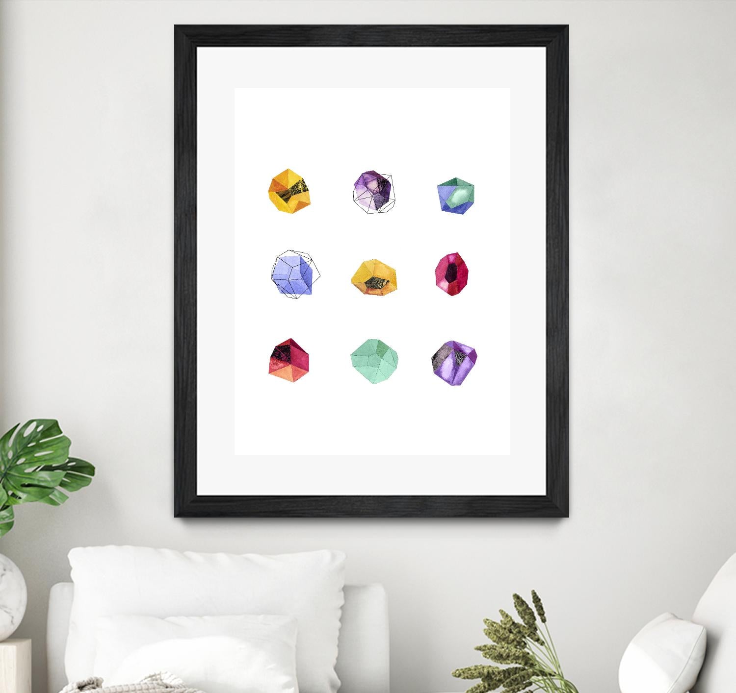 Faceted 1 Recolor by Natasha Marie on GIANT ART - red abstract