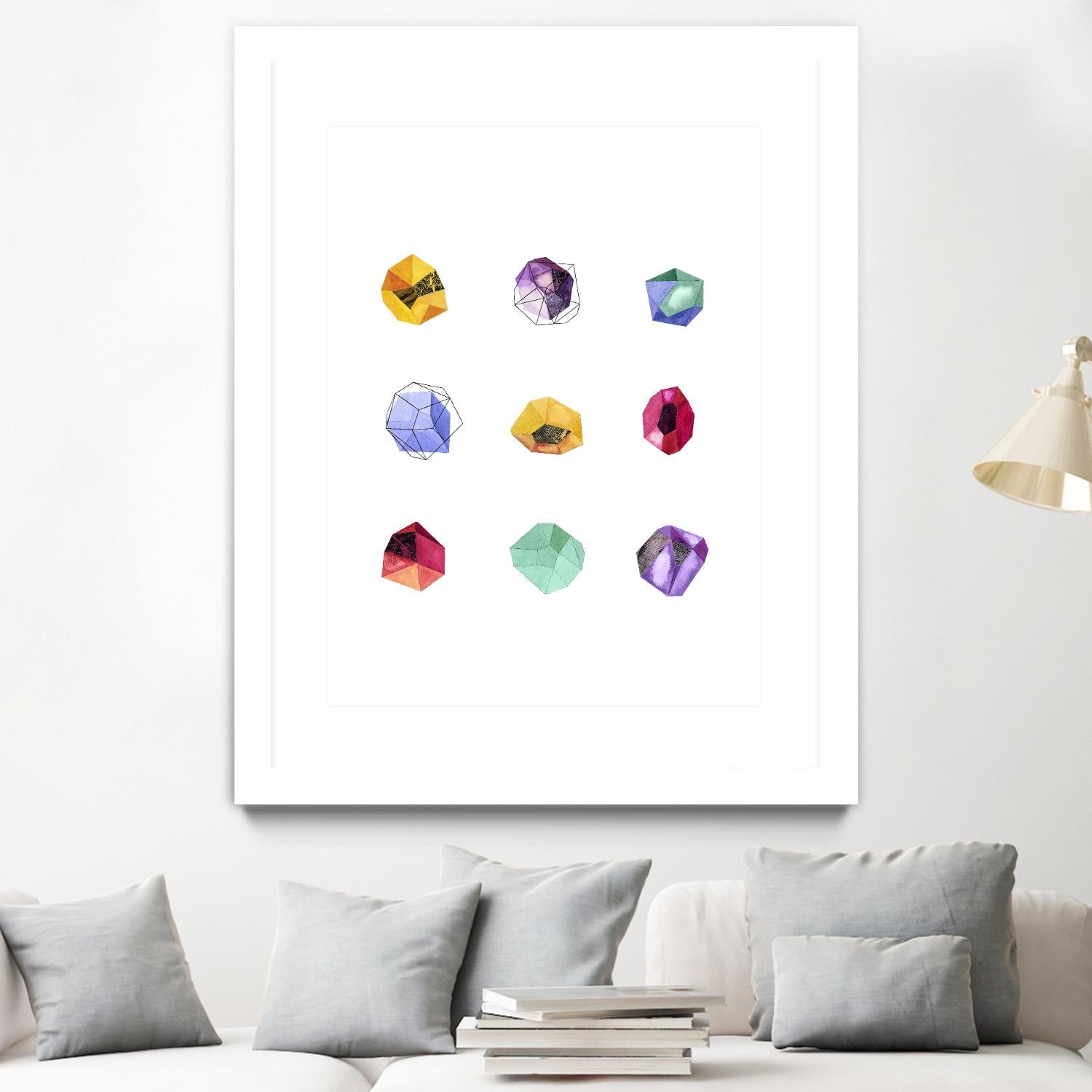 Faceted 1 Recolor by Natasha Marie on GIANT ART - red abstract