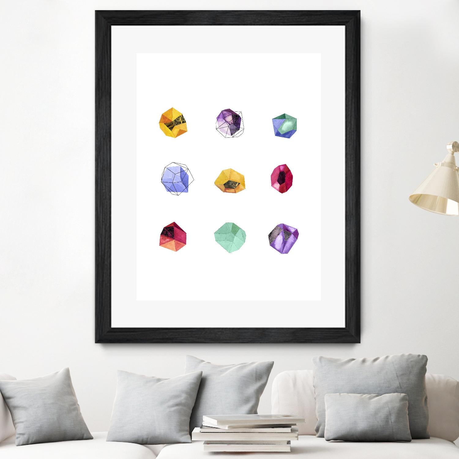 Faceted 1 Recolor by Natasha Marie on GIANT ART - red abstract