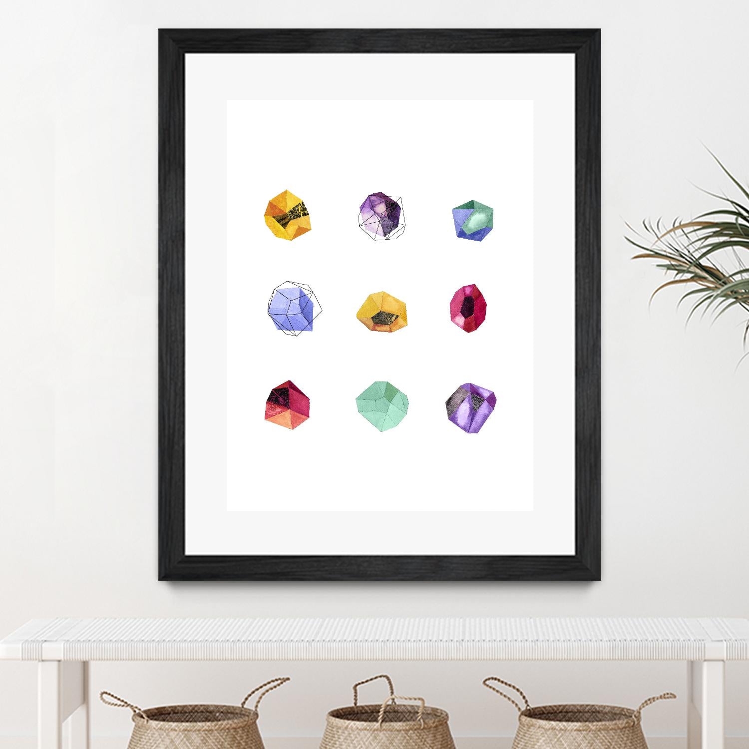 Faceted 1 Recolor by Natasha Marie on GIANT ART - red abstract