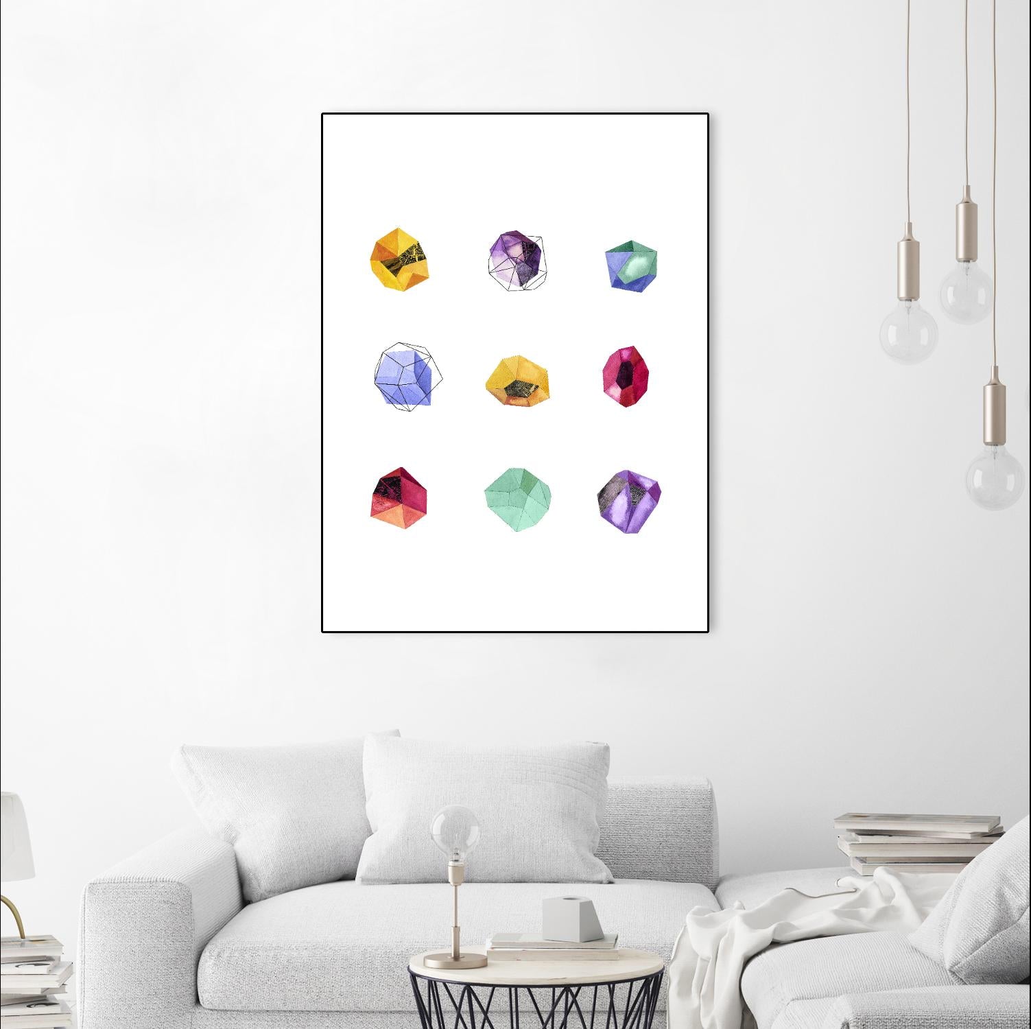 Faceted 1 Recolor by Natasha Marie on GIANT ART - red abstract