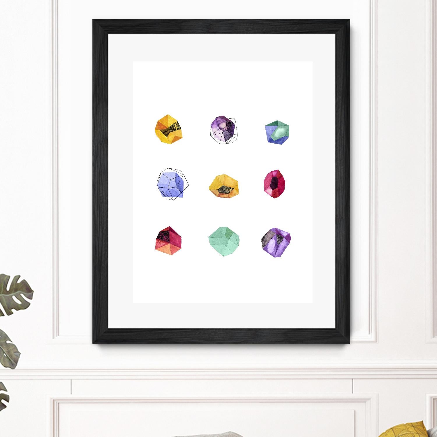 Faceted 1 Recolor by Natasha Marie on GIANT ART - red abstract