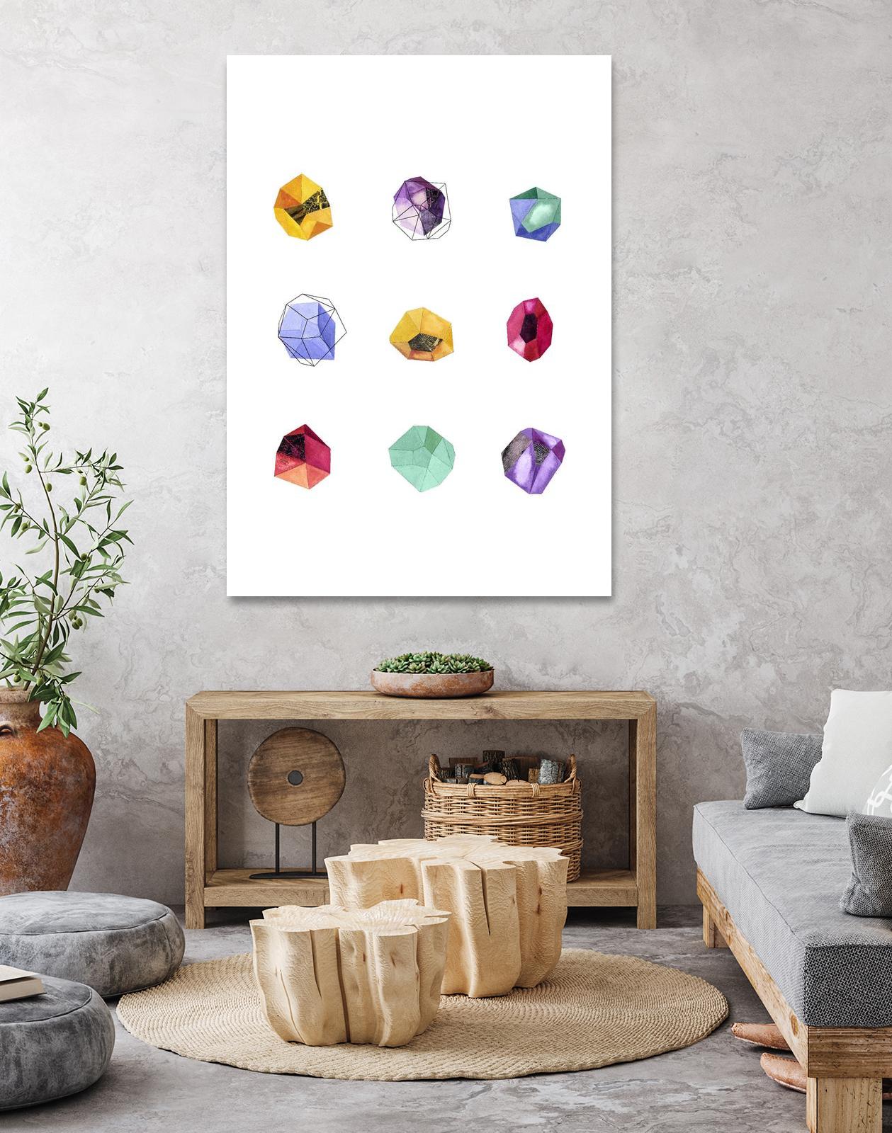 Faceted 1 Recolor by Natasha Marie on GIANT ART - red abstract