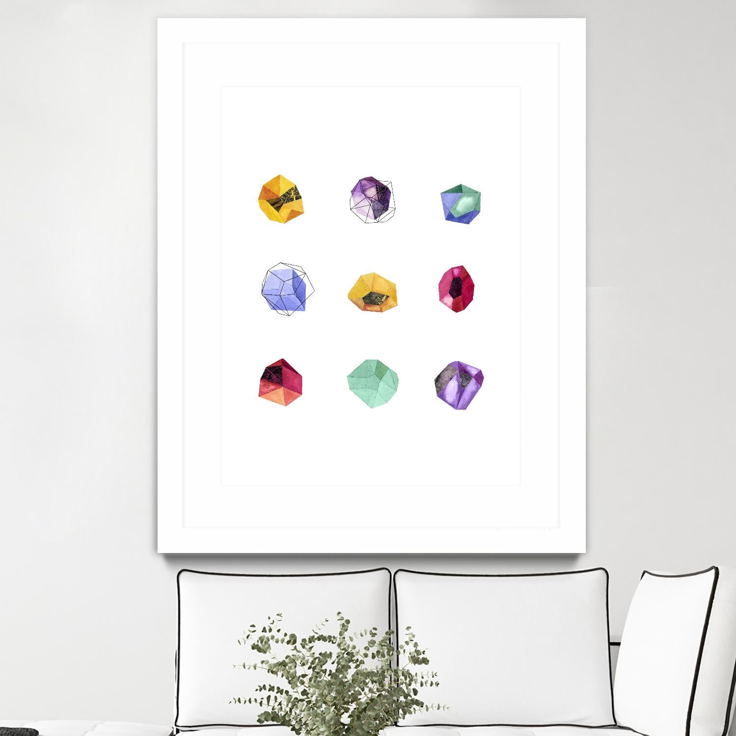 Faceted 1 Recolor by Natasha Marie on GIANT ART - red abstract