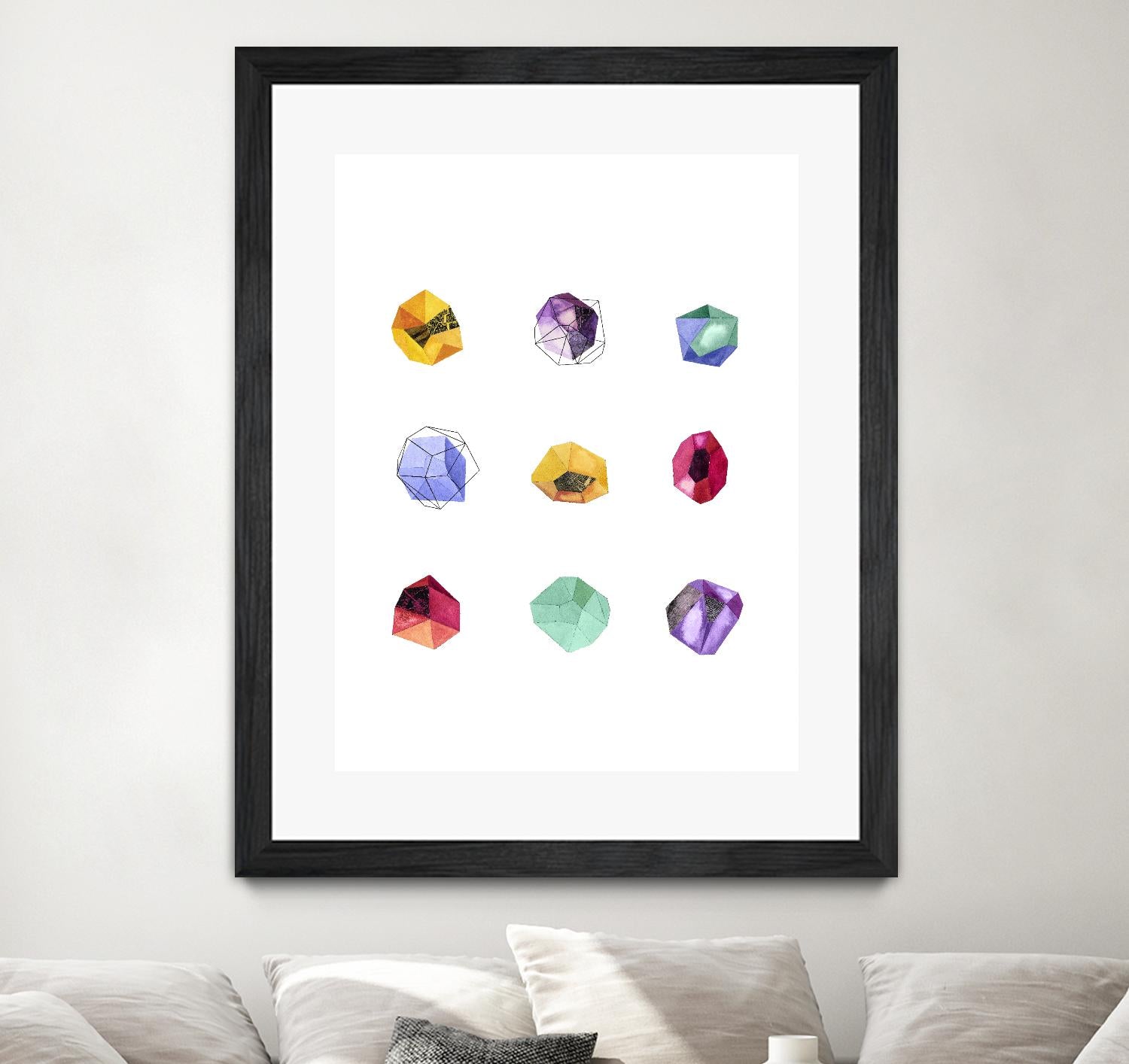 Faceted 1 Recolor by Natasha Marie on GIANT ART - red abstract