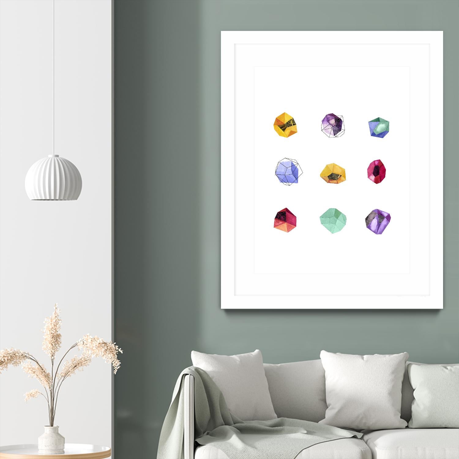 Faceted 1 Recolor by Natasha Marie on GIANT ART - red abstract