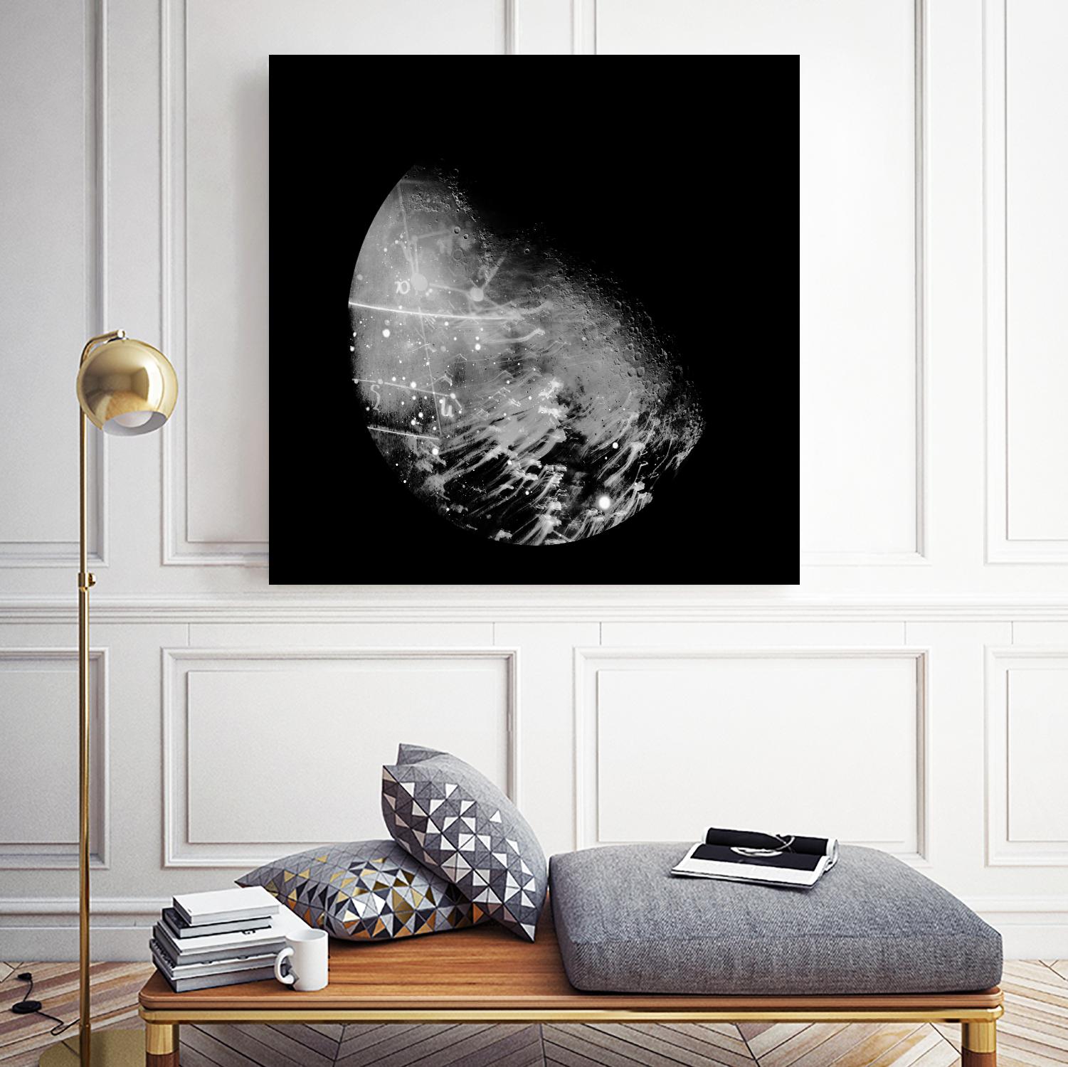 Abstract Moon Phase 2 by THE Studio on GIANT ART - white maps