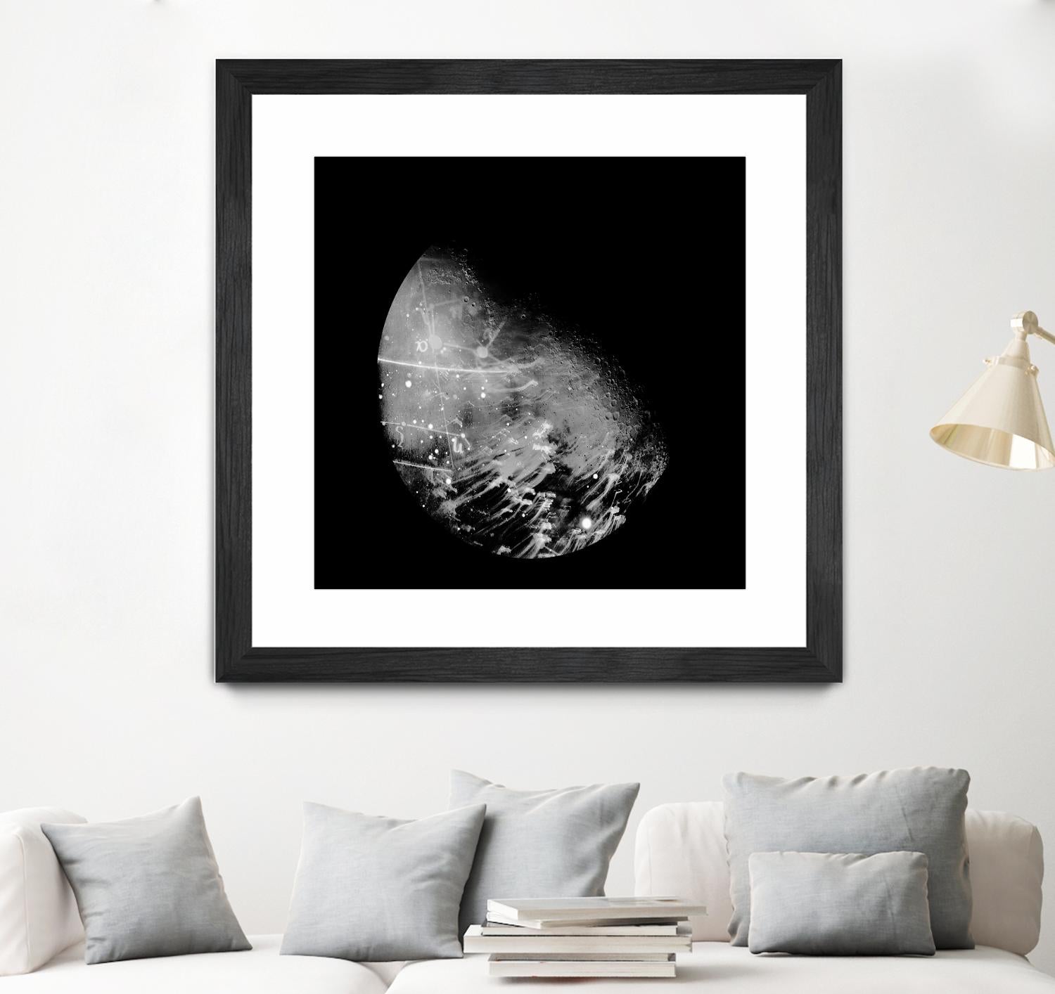 Abstract Moon Phase 2 by THE Studio on GIANT ART - white maps