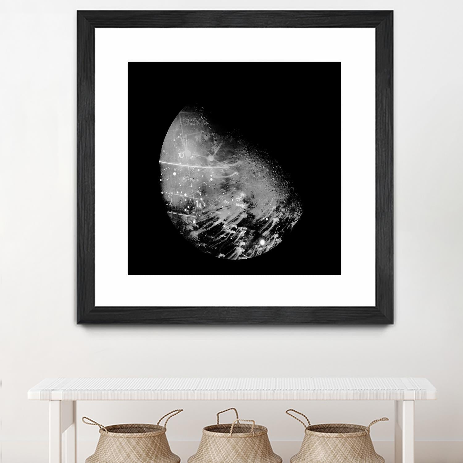 Abstract Moon Phase 2 by THE Studio on GIANT ART - white maps