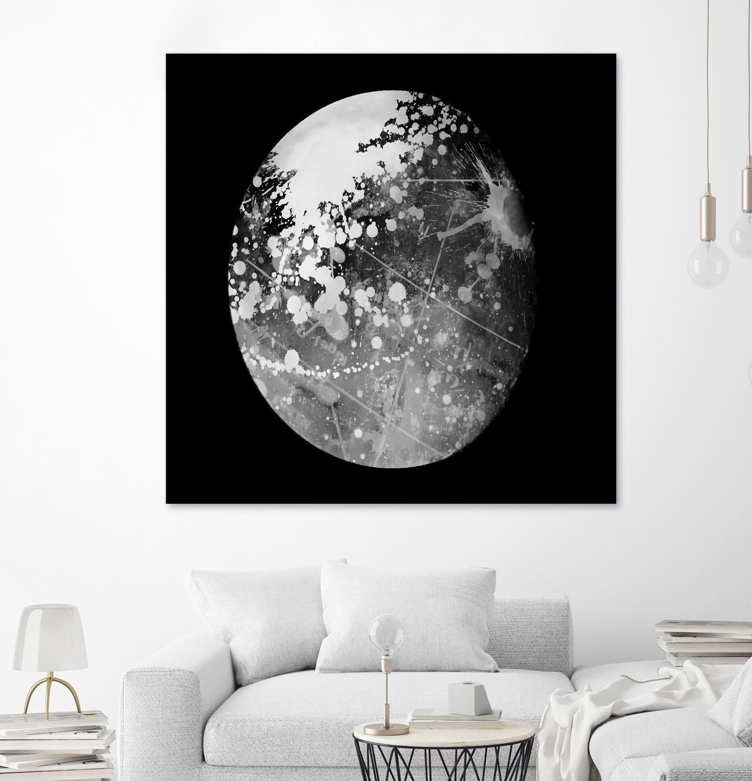 Abstract Moon Phase 7 by THE Studio on GIANT ART - white maps