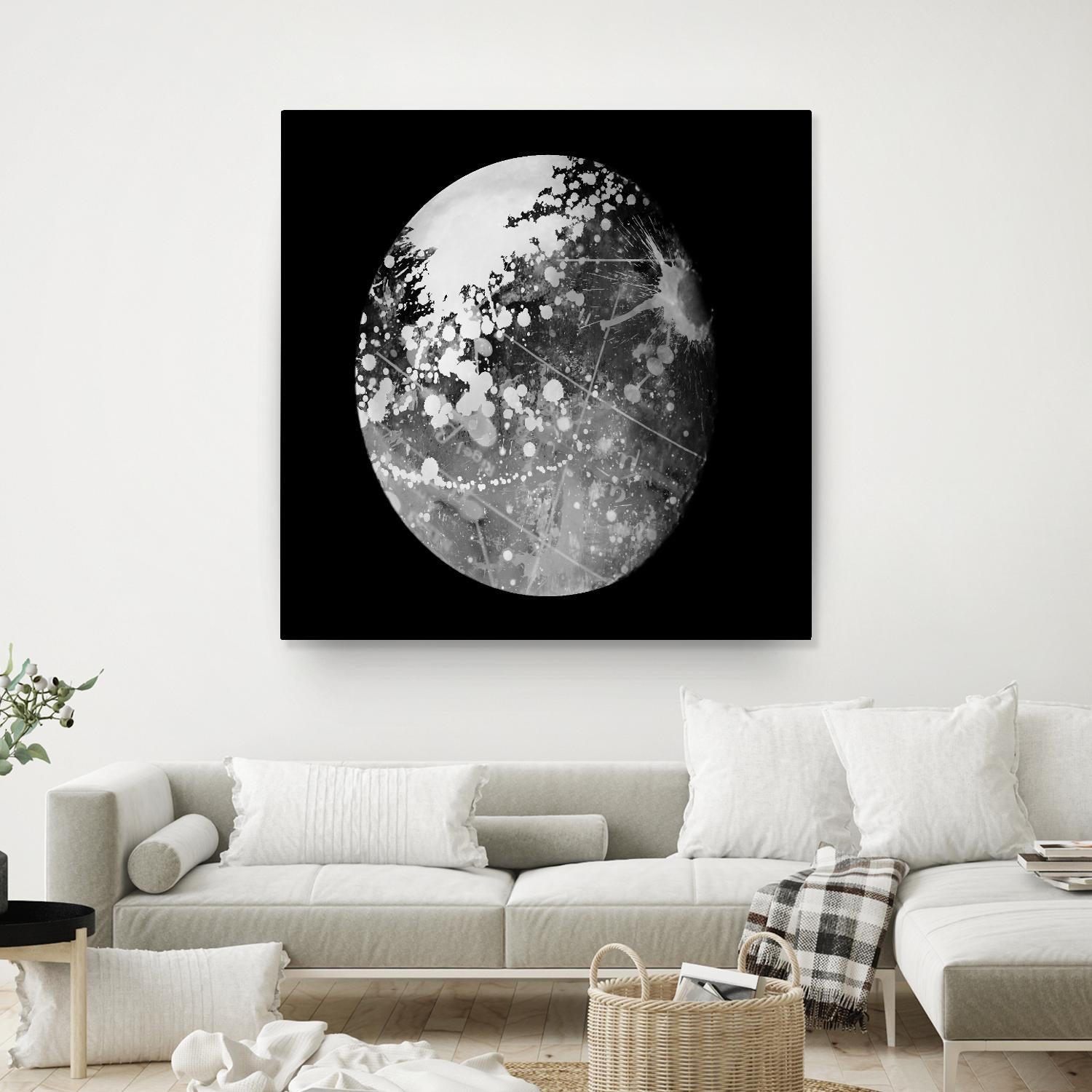 Abstract Moon Phase 7 by THE Studio on GIANT ART - white maps