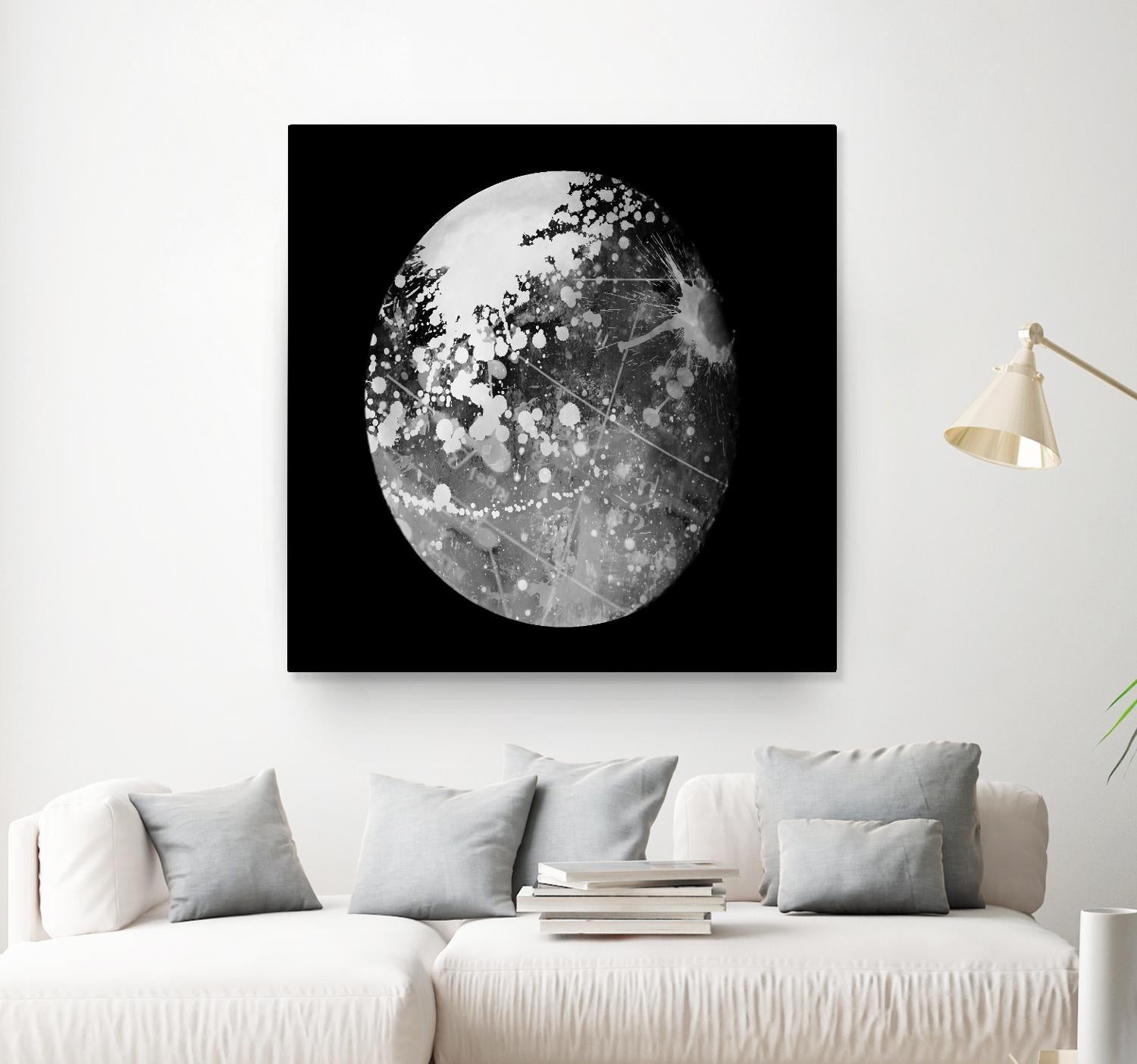 Abstract Moon Phase 7 by THE Studio on GIANT ART - white maps
