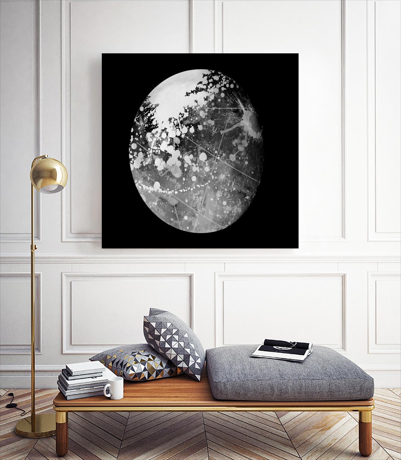 Abstract Moon Phase 7 by THE Studio on GIANT ART - white maps