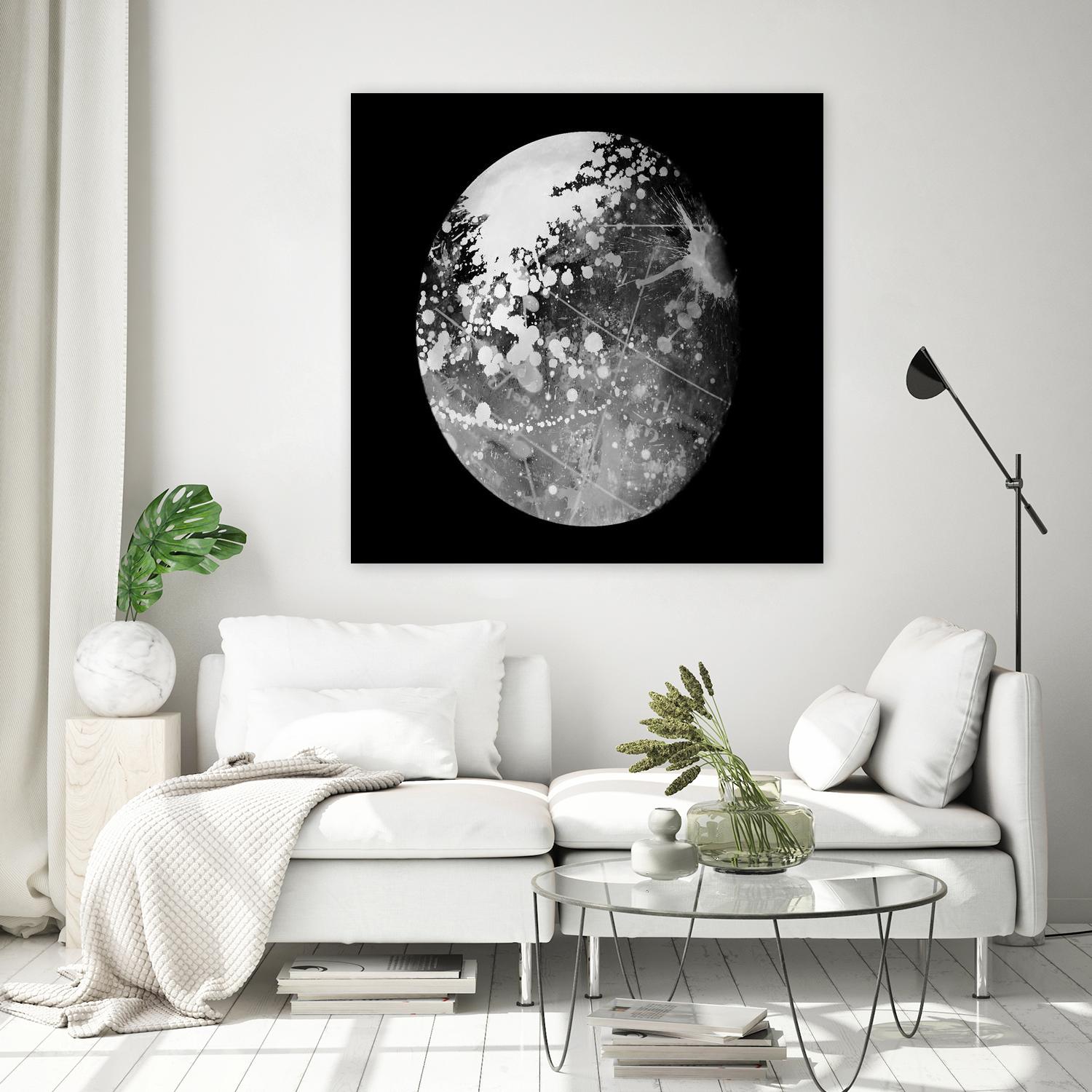Abstract Moon Phase 7 by THE Studio on GIANT ART - white maps