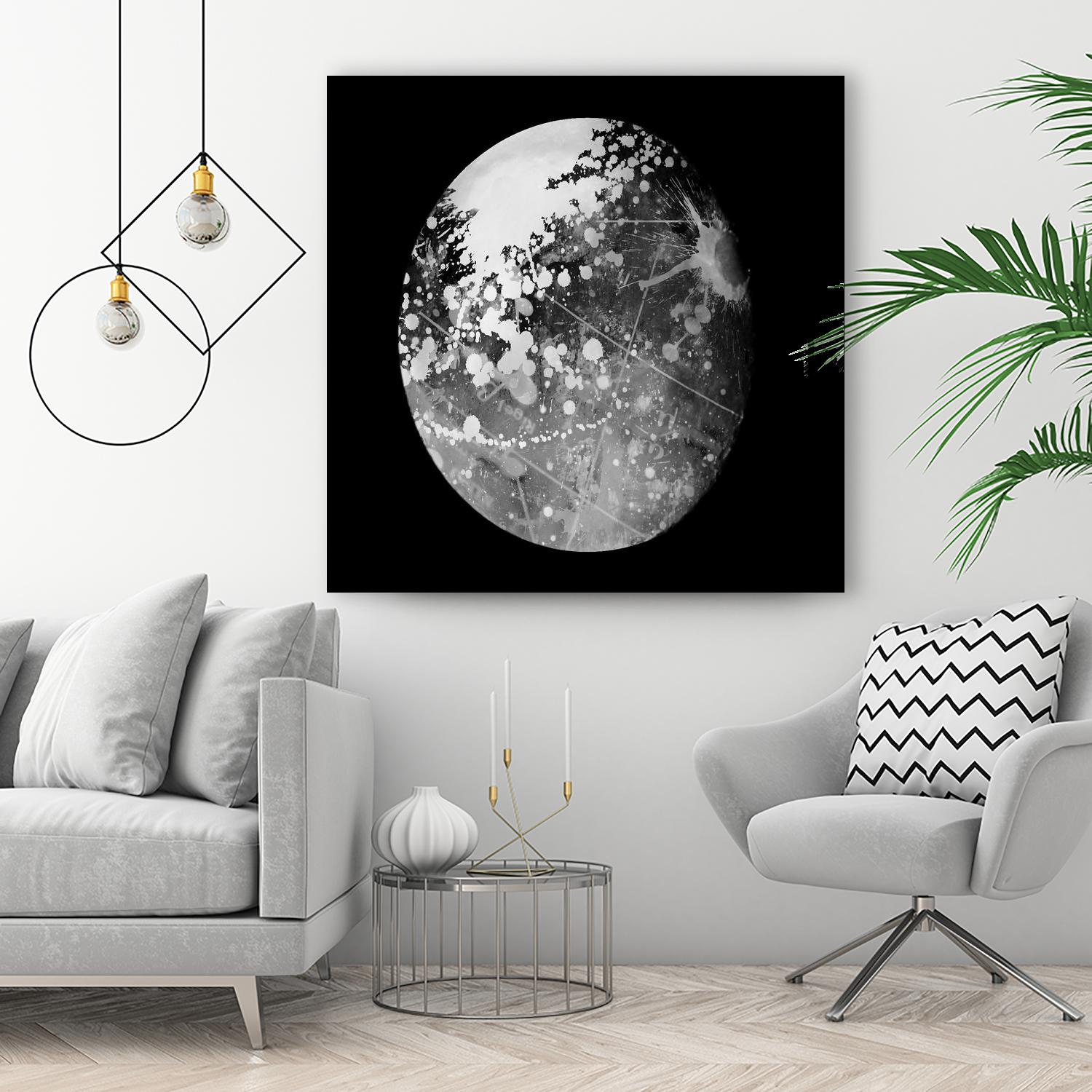 Abstract Moon Phase 7 by THE Studio on GIANT ART - white maps