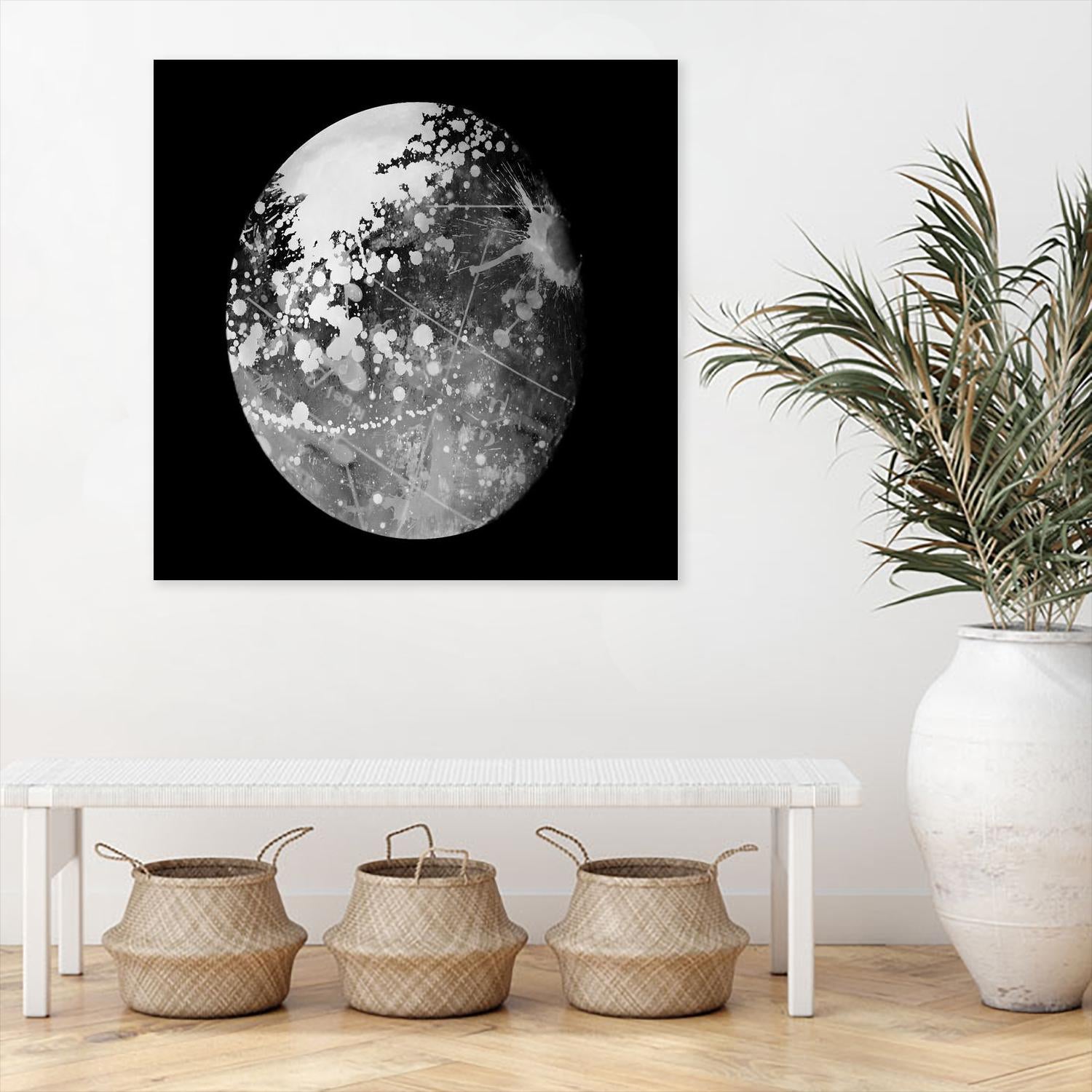 Abstract Moon Phase 7 by THE Studio on GIANT ART - white maps