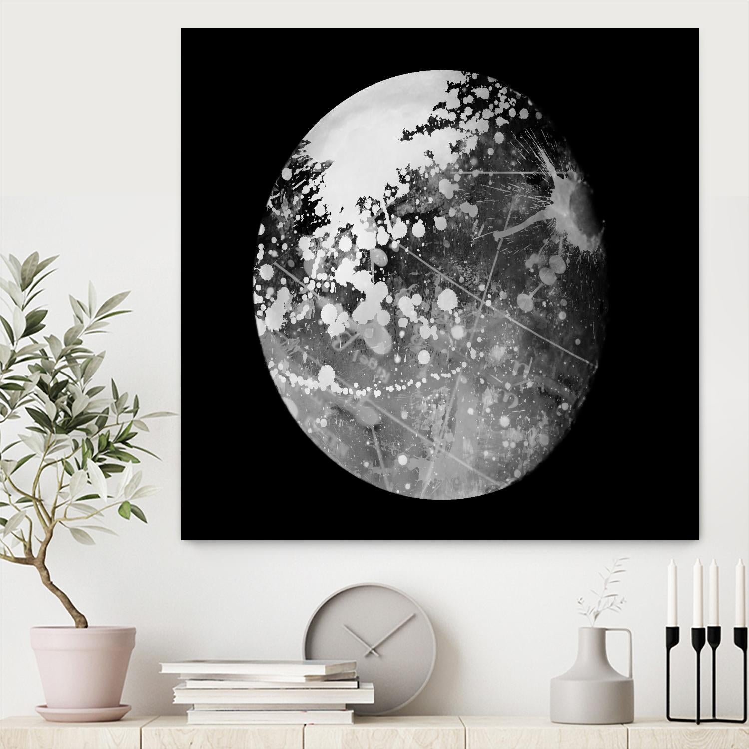 Abstract Moon Phase 7 by THE Studio on GIANT ART - white maps