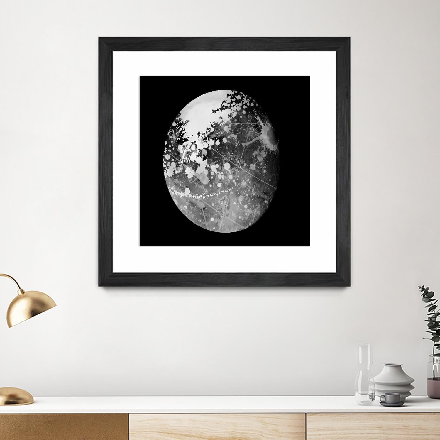 Abstract Moon Phase 7 by THE Studio on GIANT ART - white maps