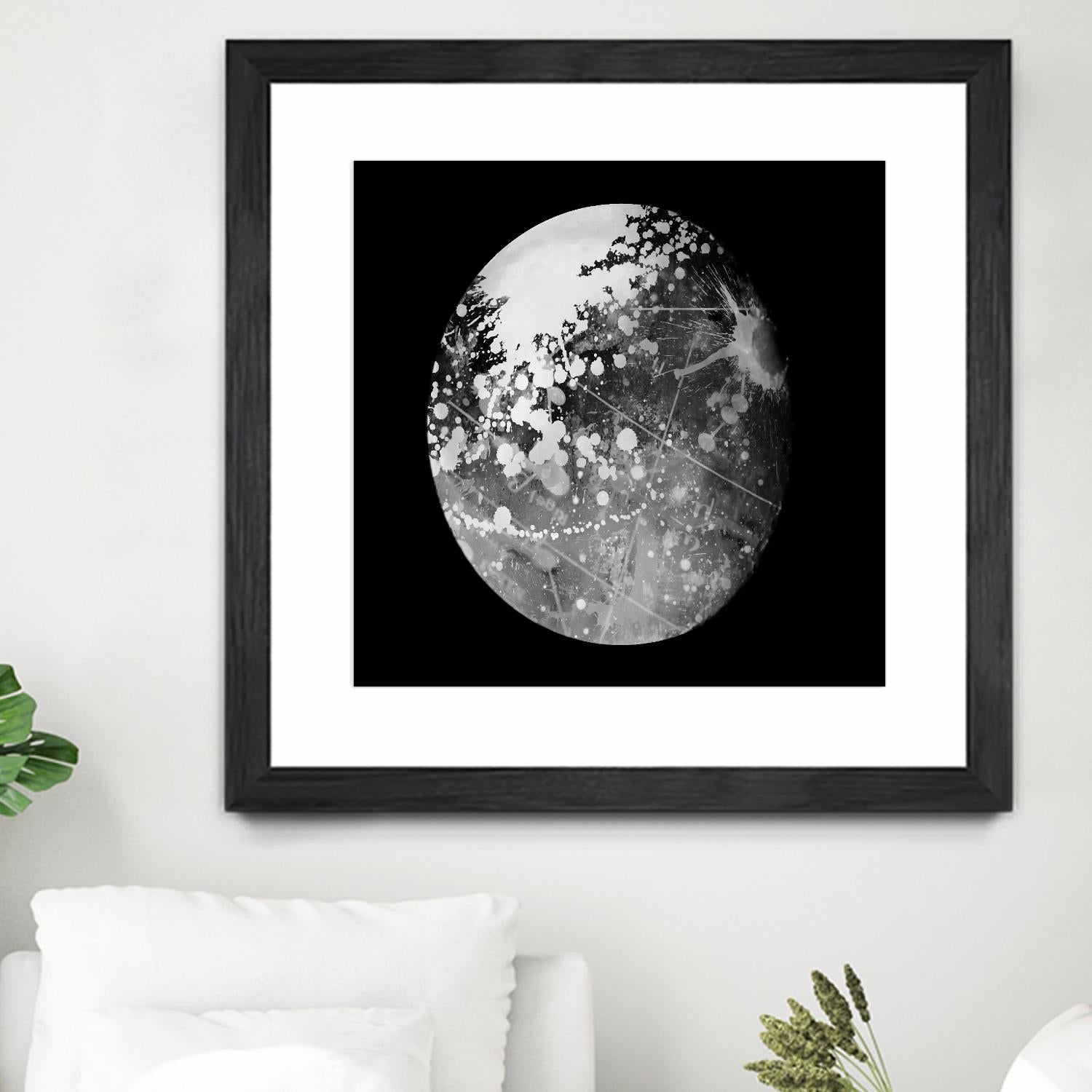 Abstract Moon Phase 7 by THE Studio on GIANT ART - white maps