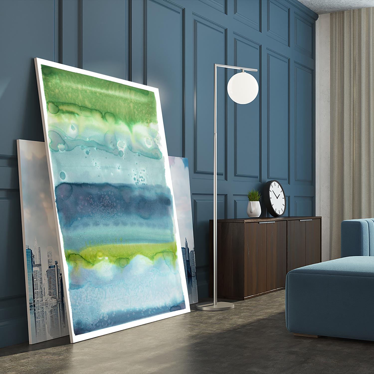 Watercolor Wash 2 by Natasha Marie on GIANT ART - green abstract