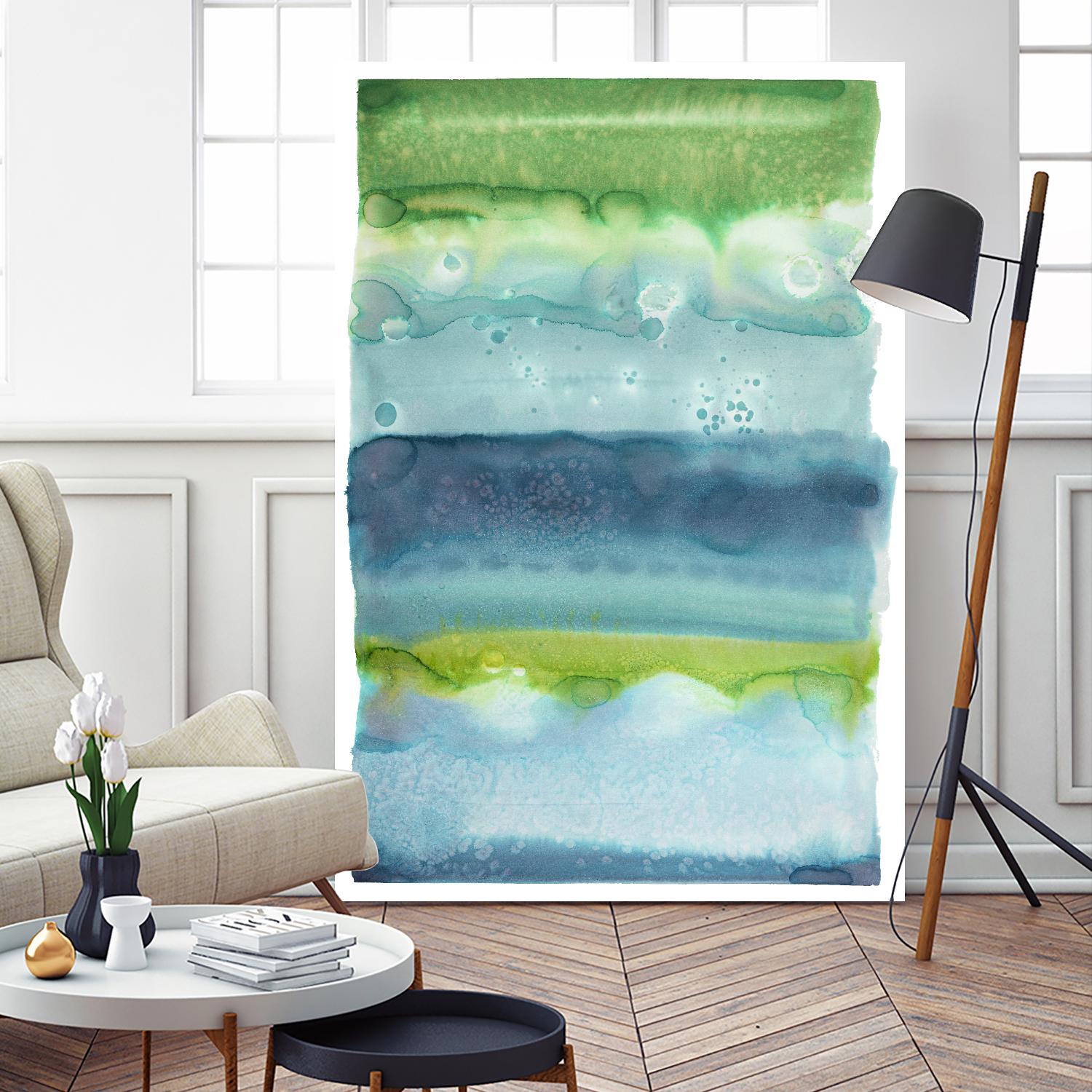 Watercolor Wash 2 by Natasha Marie on GIANT ART - green abstract