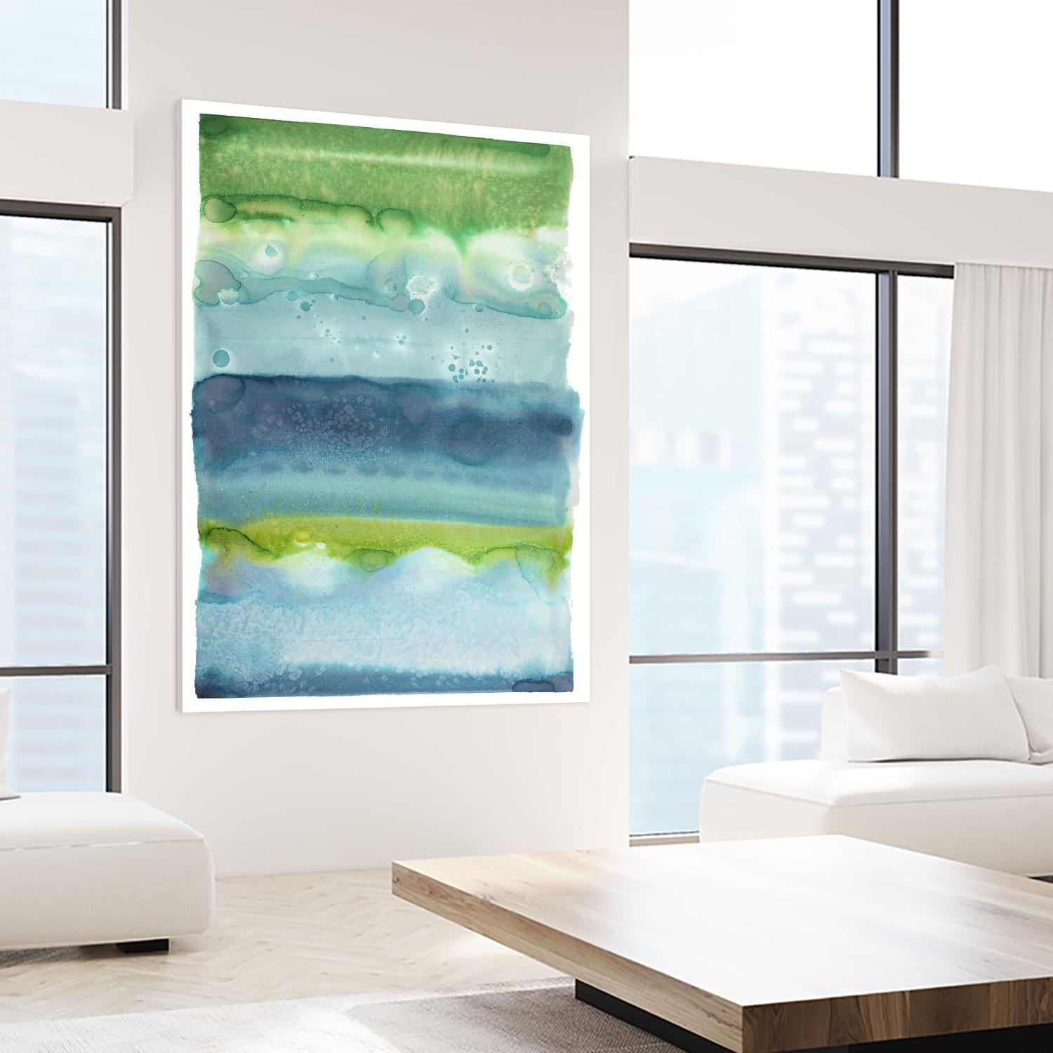 Watercolor Wash 2 by Natasha Marie on GIANT ART - green abstract