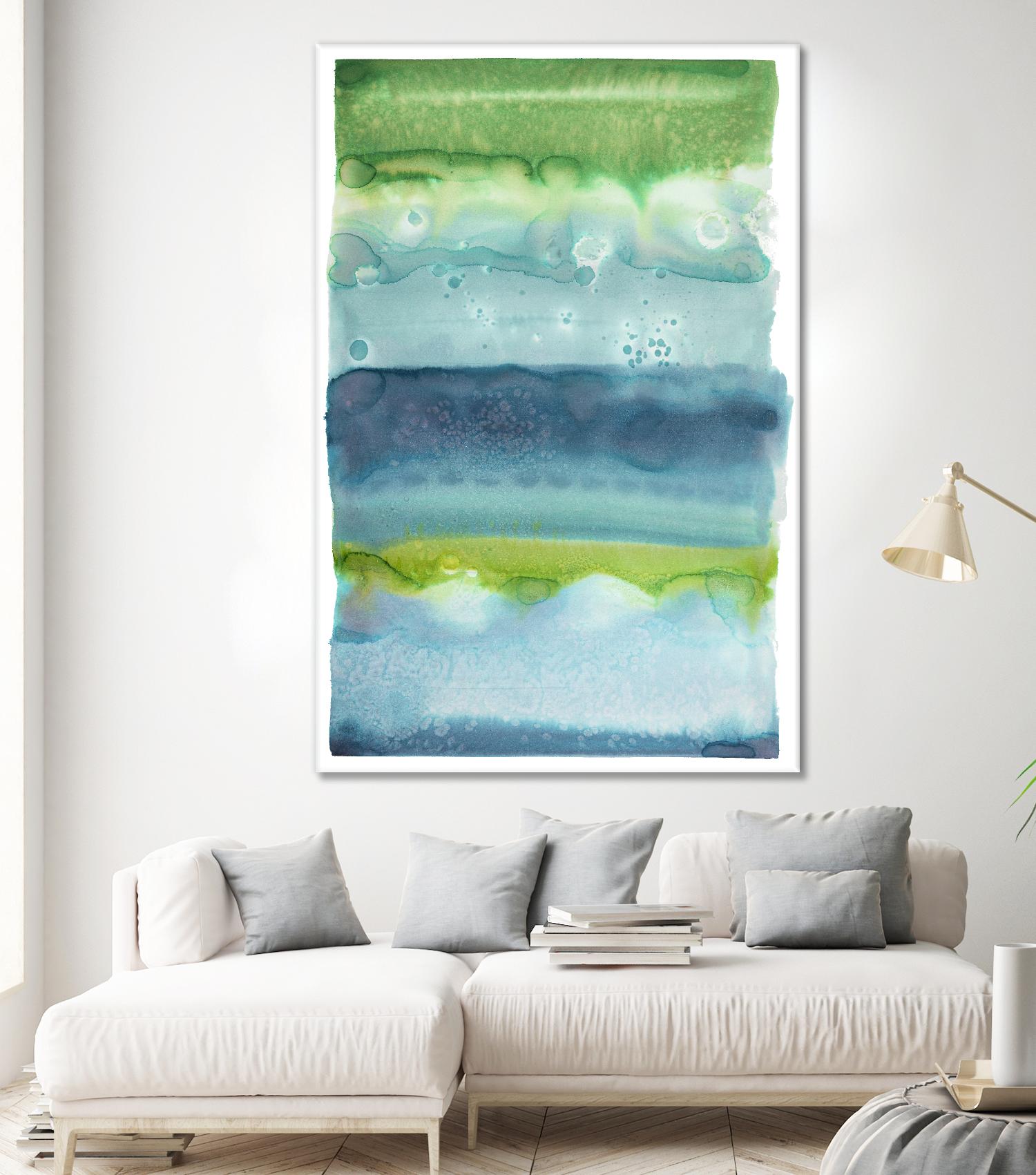 Watercolor Wash 2 by Natasha Marie on GIANT ART - green abstract