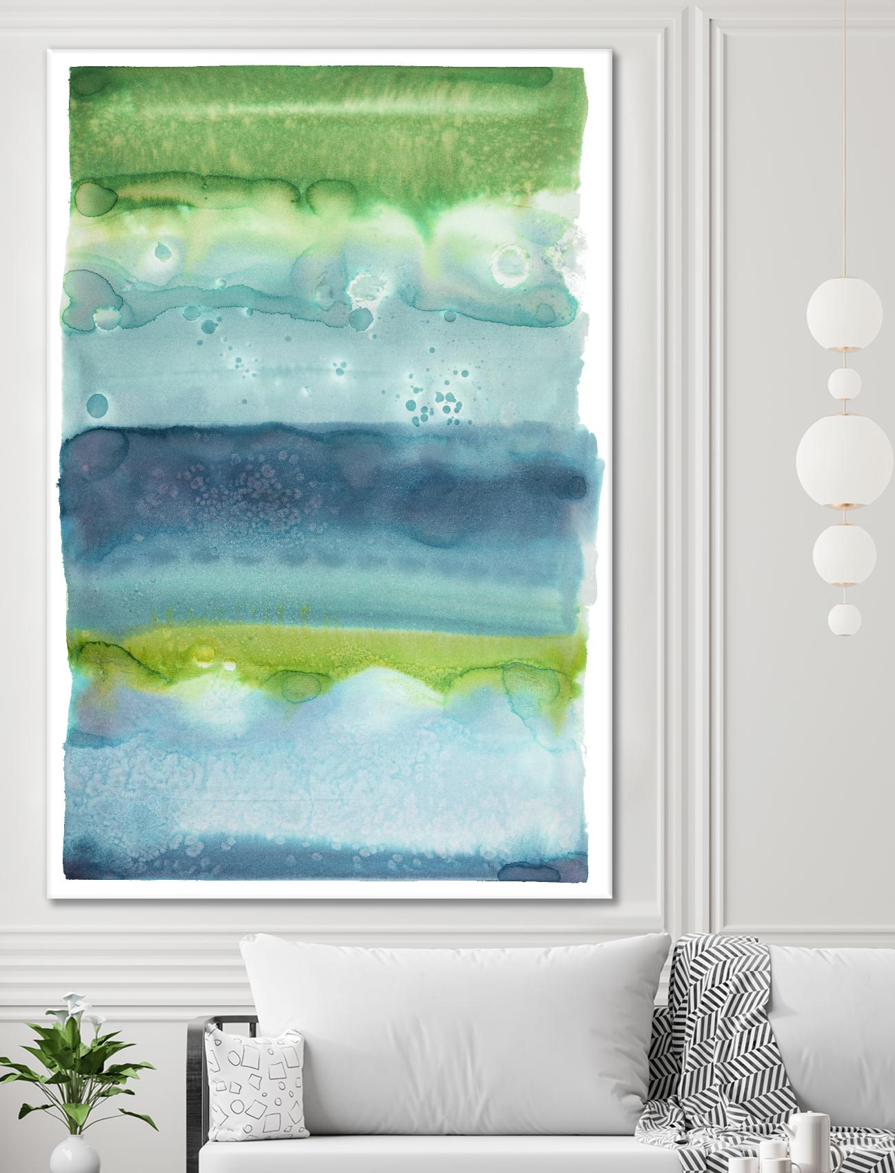 Watercolor Wash 2 by Natasha Marie on GIANT ART - green abstract