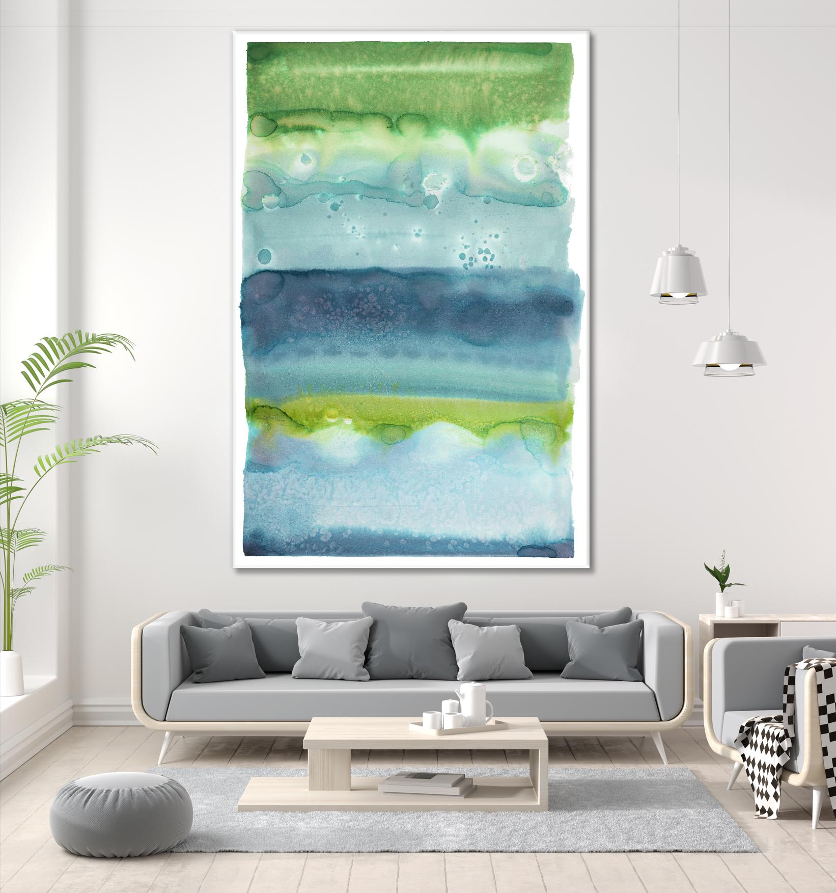 Watercolor Wash 2 by Natasha Marie on GIANT ART - green abstract