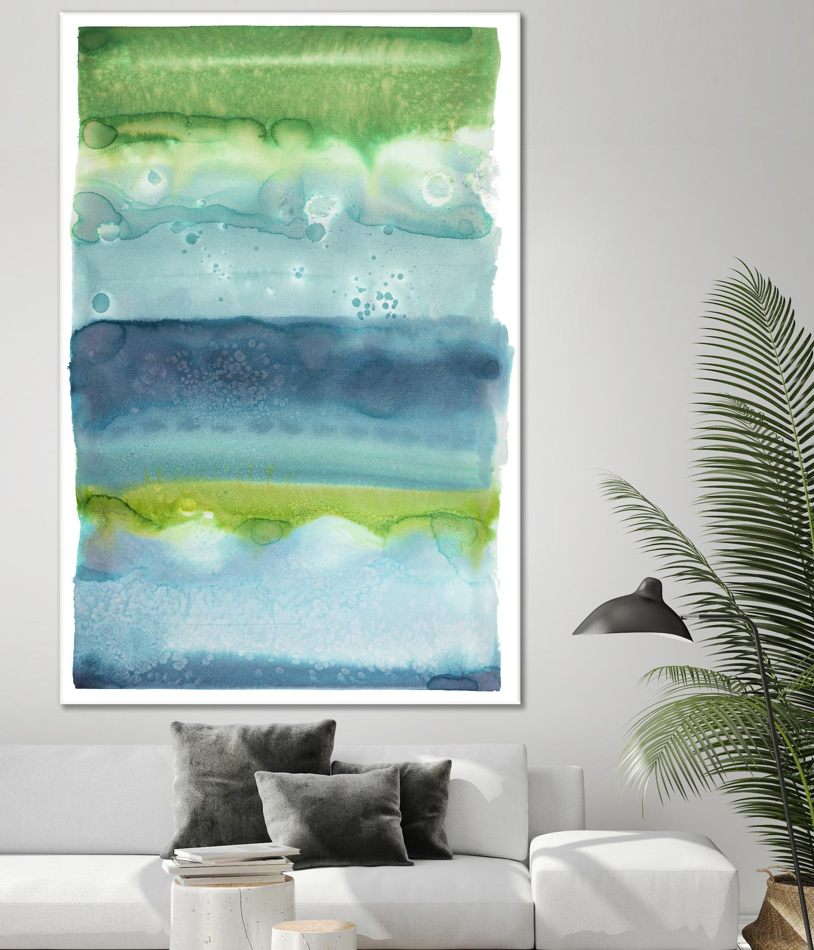 Watercolor Wash 2 by Natasha Marie on GIANT ART - green abstract