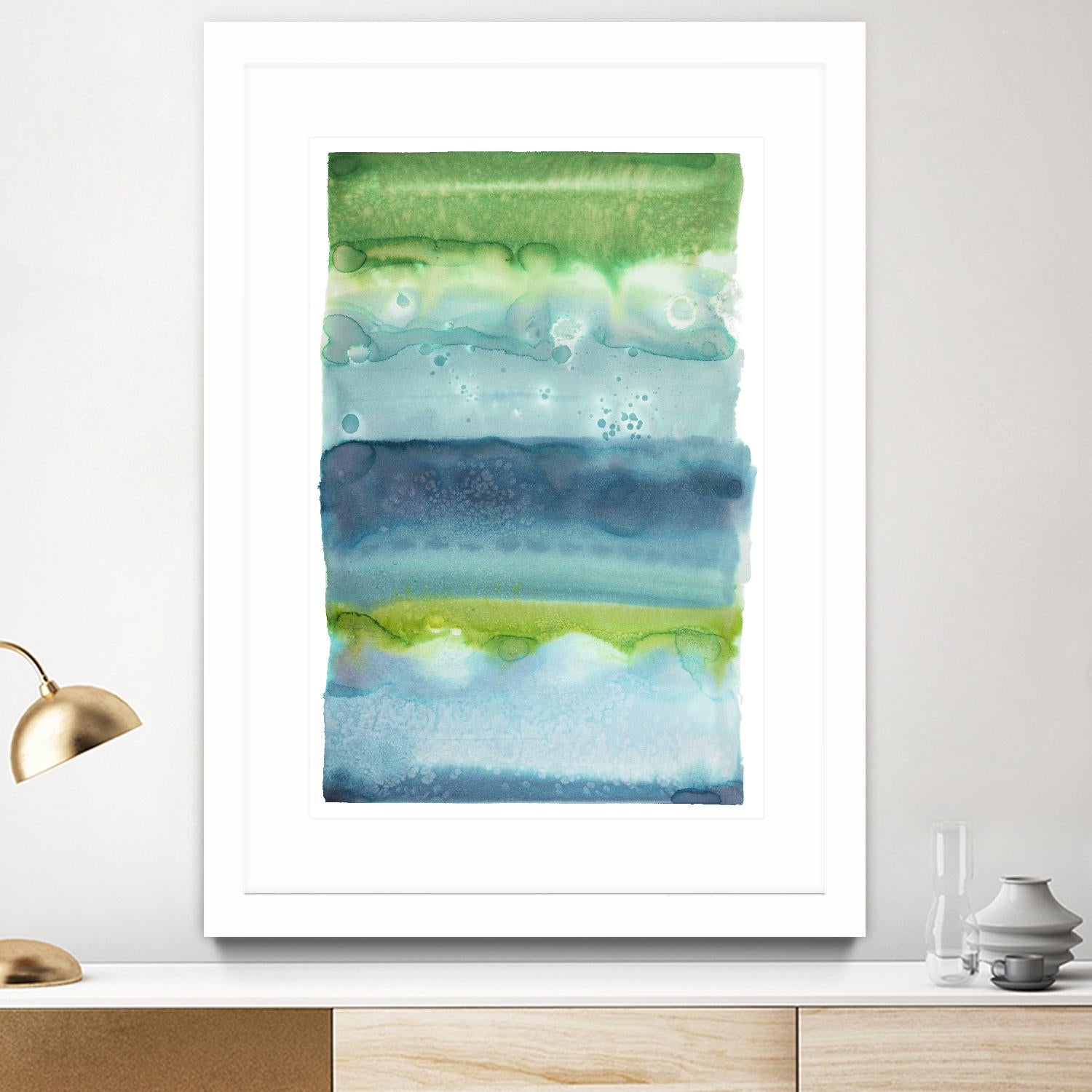 Watercolor Wash 2 by Natasha Marie on GIANT ART - green abstract