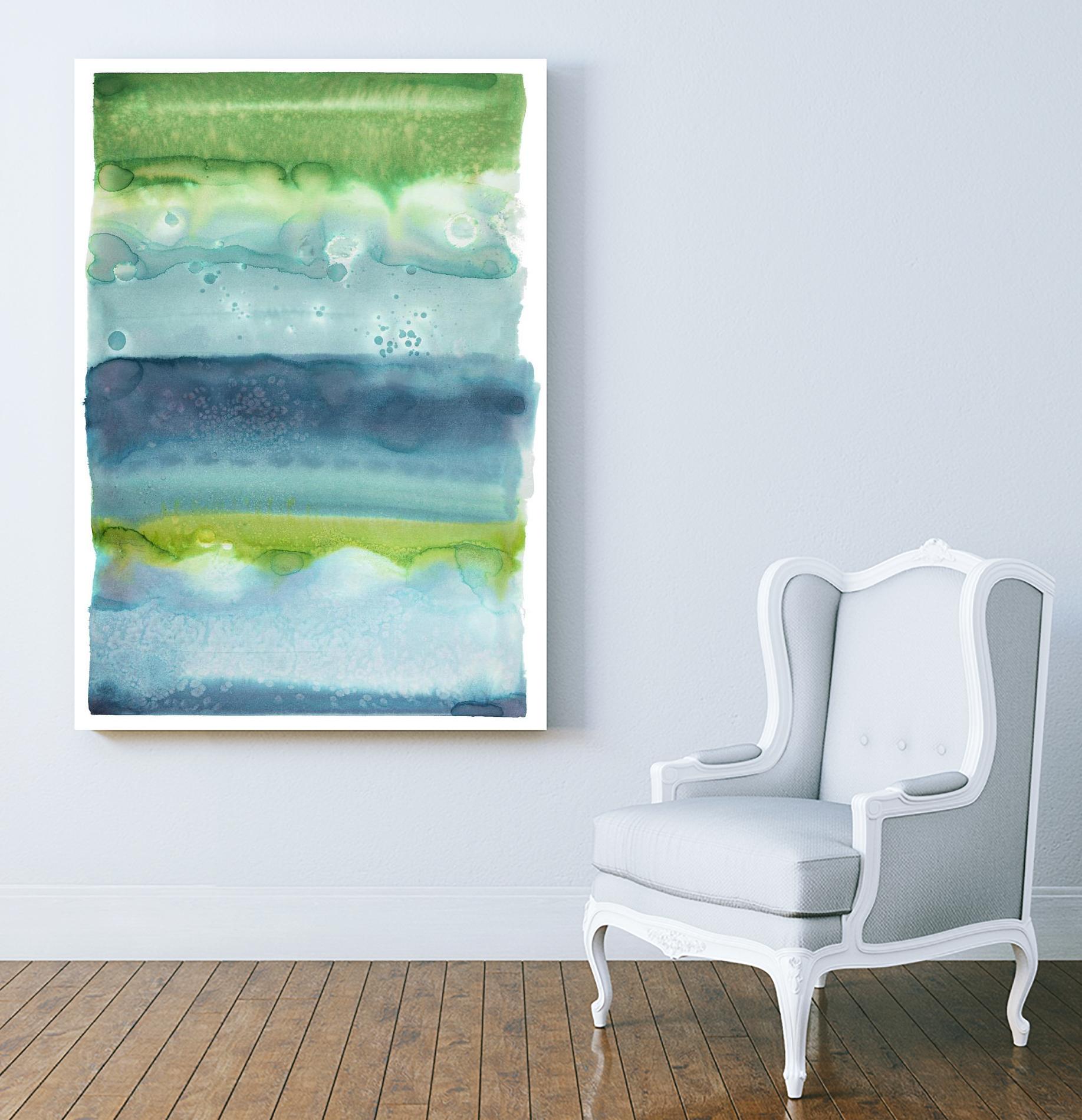 Watercolor Wash 2 by Natasha Marie on GIANT ART - green abstract