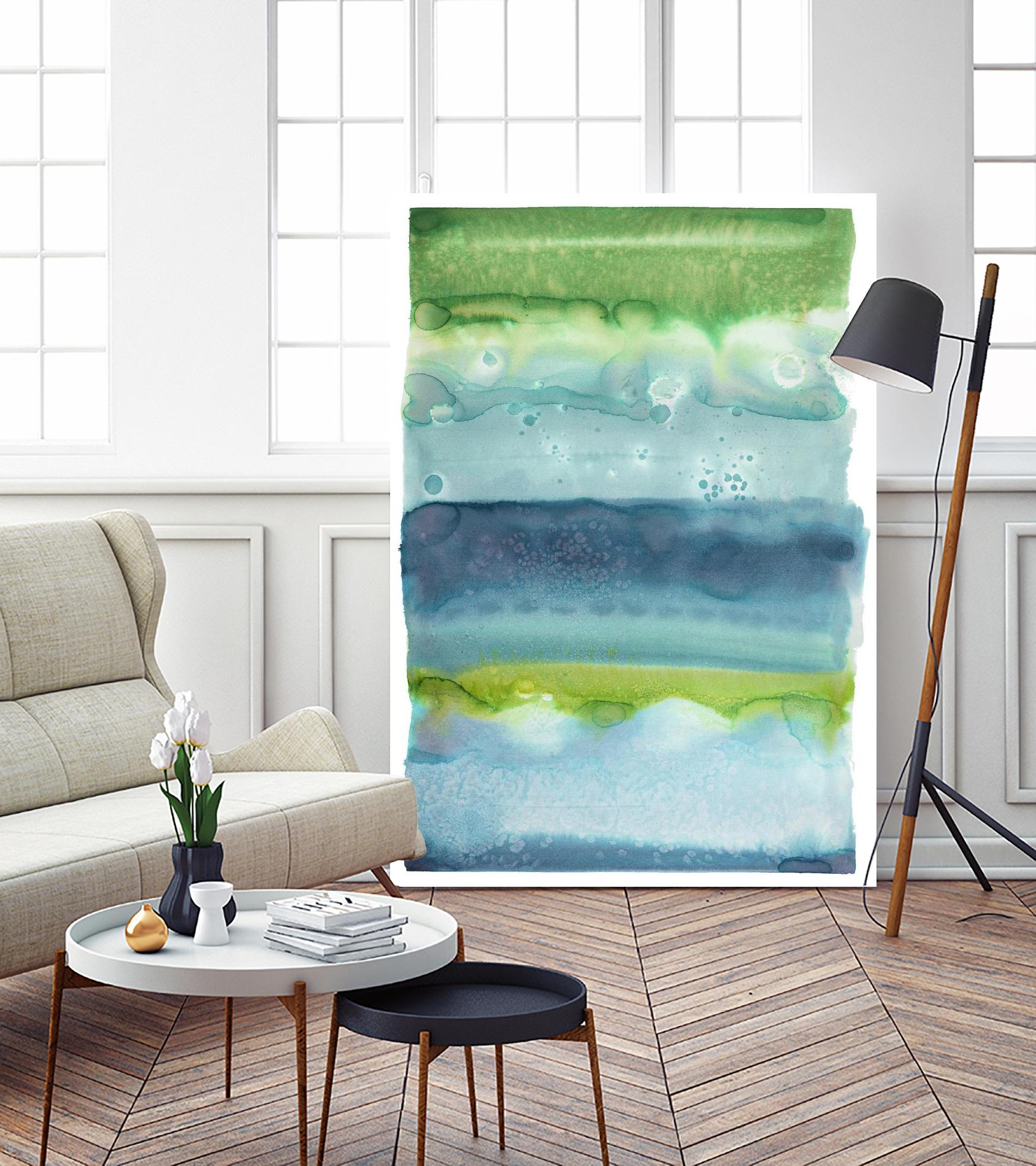Watercolor Wash 2 by Natasha Marie on GIANT ART - green abstract