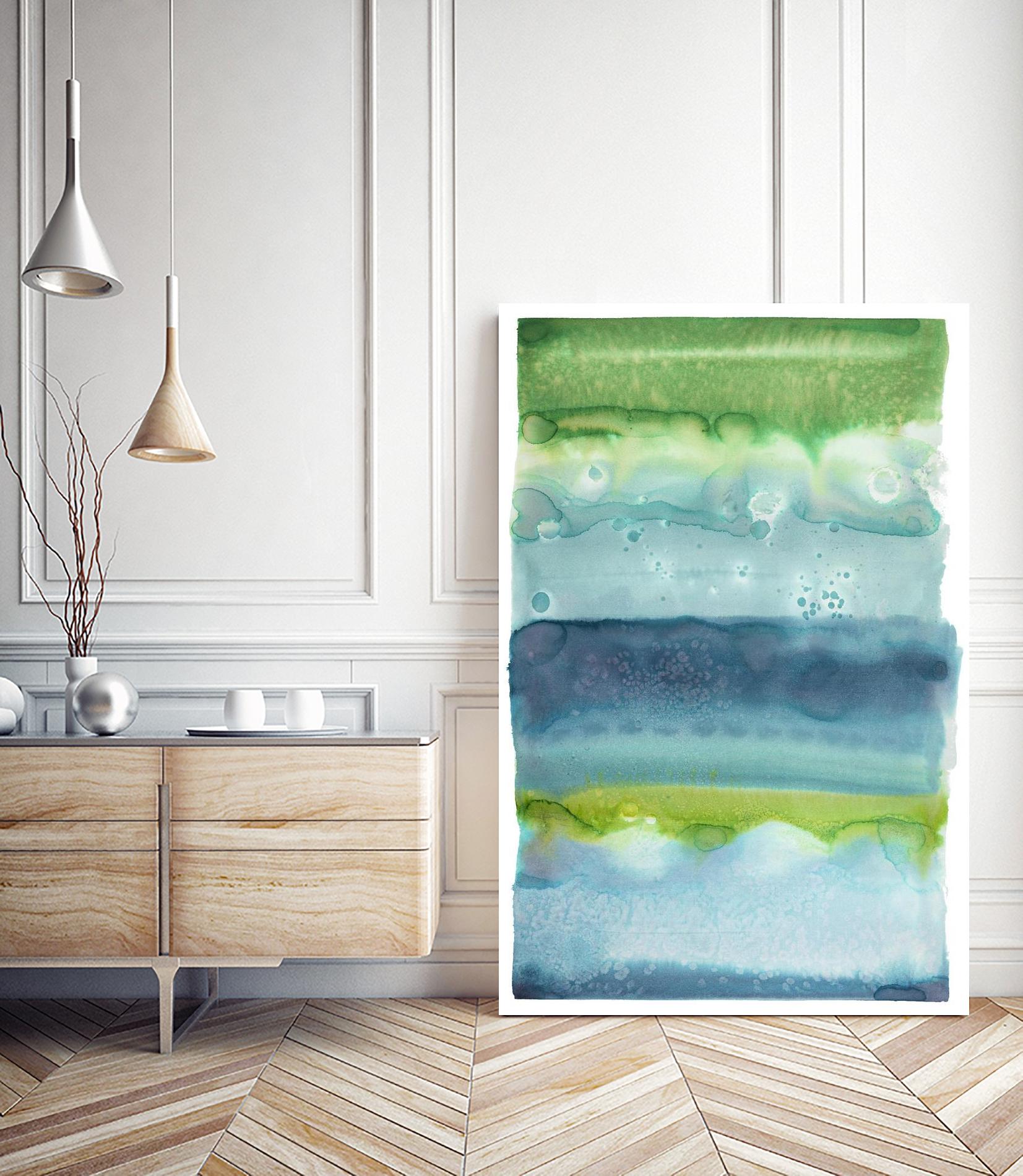 Watercolor Wash 2 by Natasha Marie on GIANT ART - green abstract