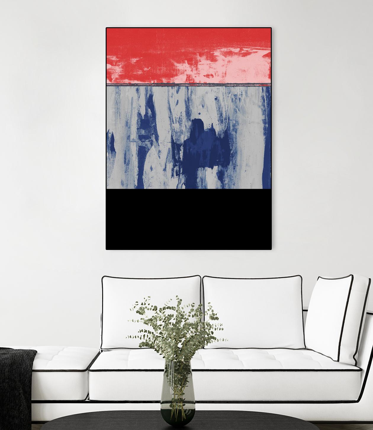 Squeegeescape 25 by Milton Coppo on GIANT ART - red abstract