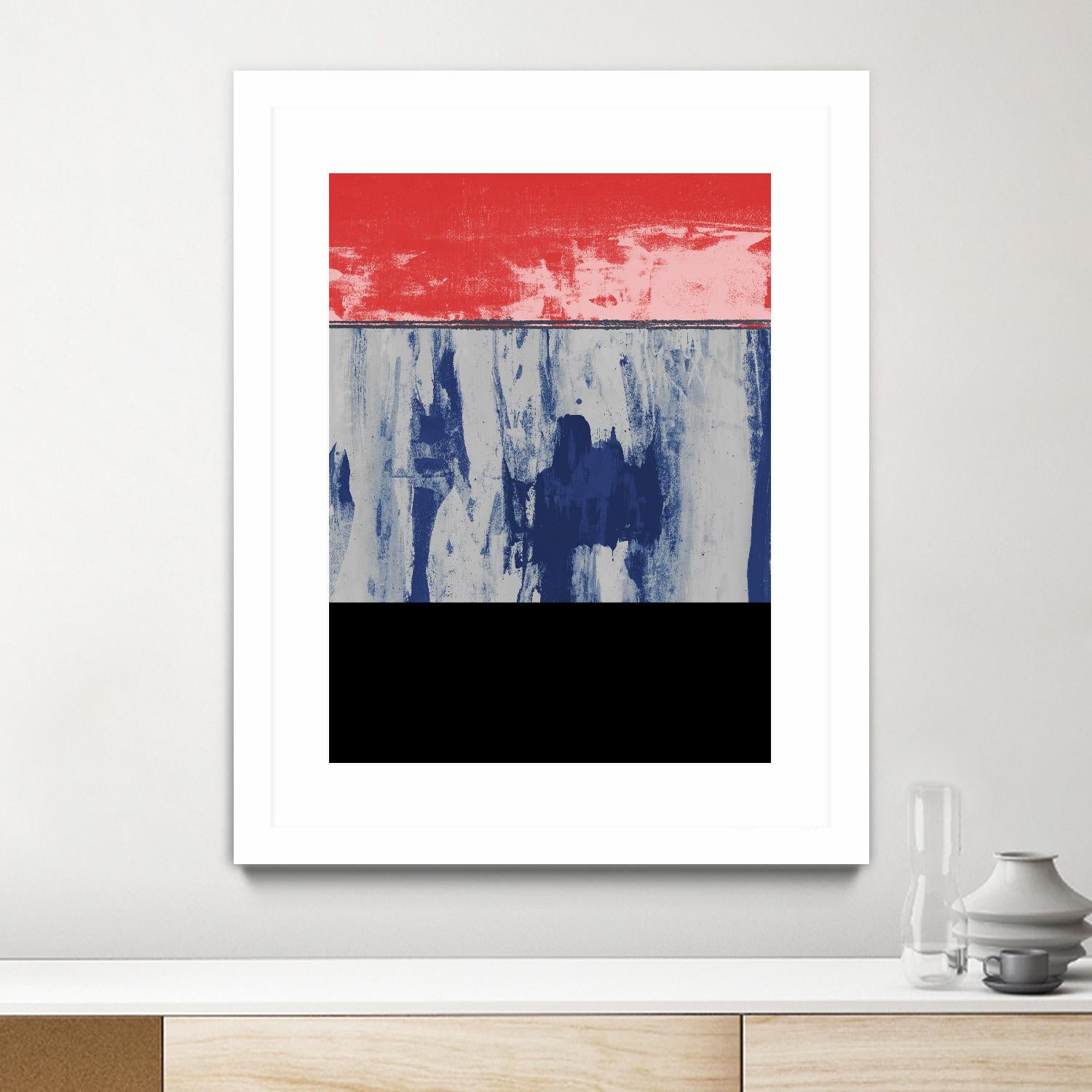 Squeegeescape 25 by Milton Coppo on GIANT ART - red abstract