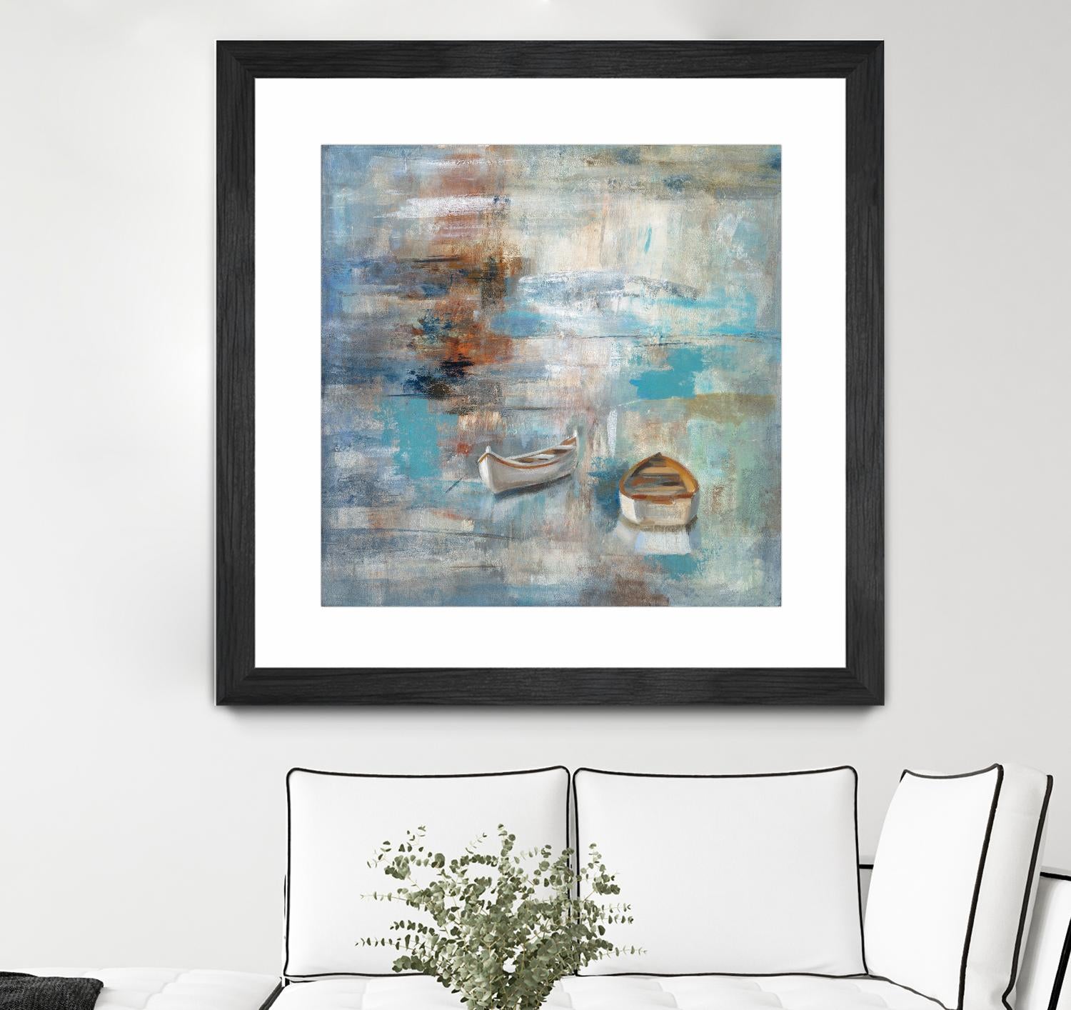 Calm sea by Silvia Vassileva on GIANT ART - brown sea scene