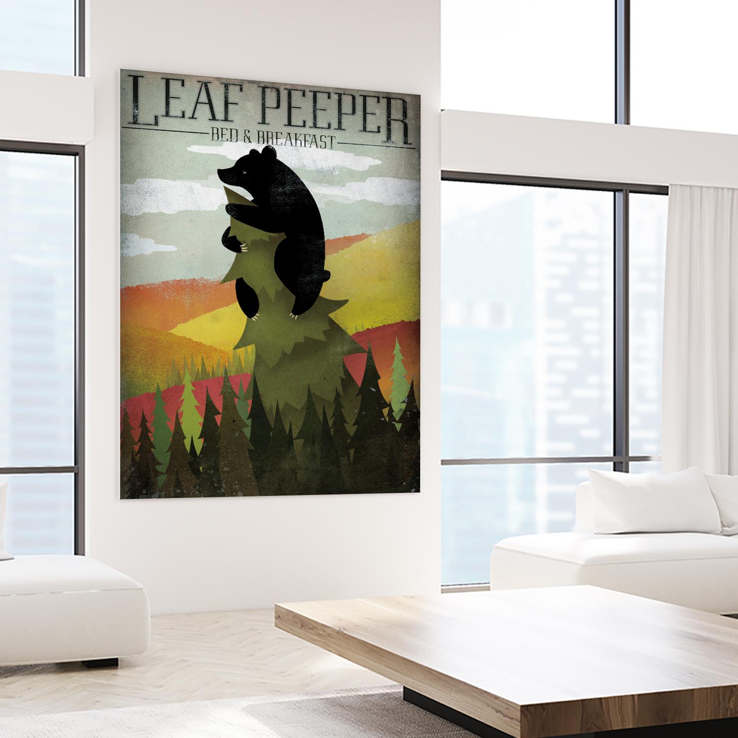 Leaf Peeper by Ryan Fowler on GIANT ART - green animals