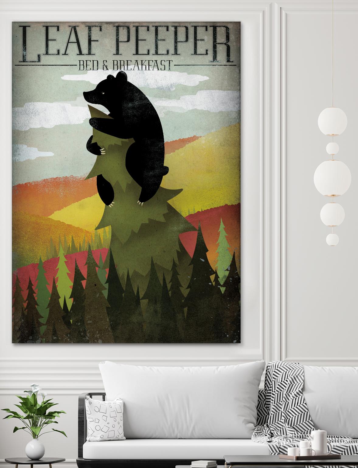 Leaf Peeper by Ryan Fowler on GIANT ART - green animals