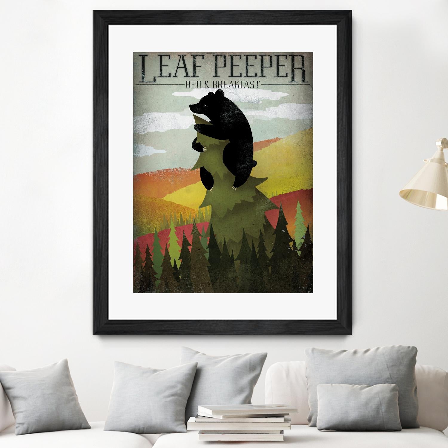 Leaf Peeper by Ryan Fowler on GIANT ART - green typography