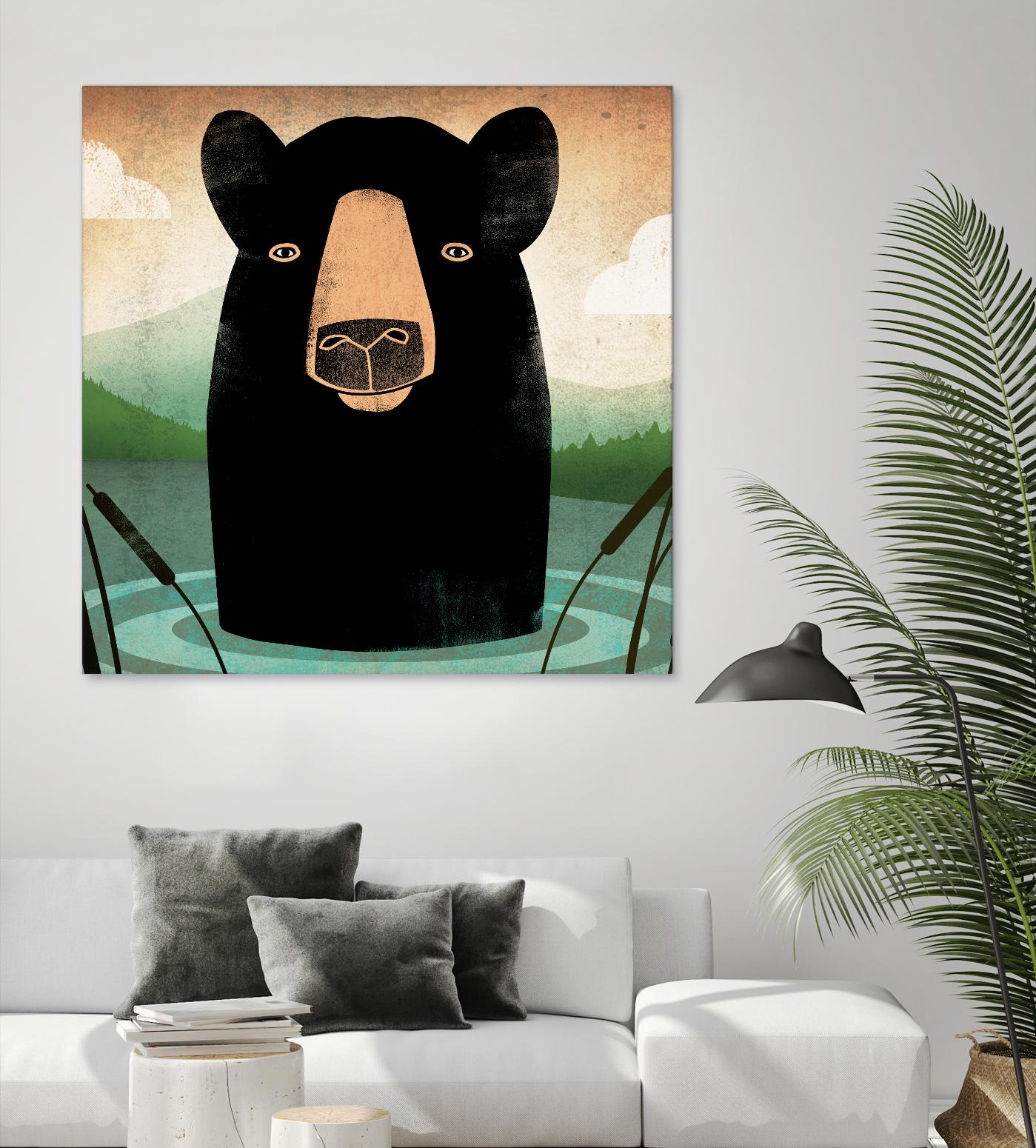 Skinny Dip Crop by Ryan Fowler on GIANT ART - blue animals