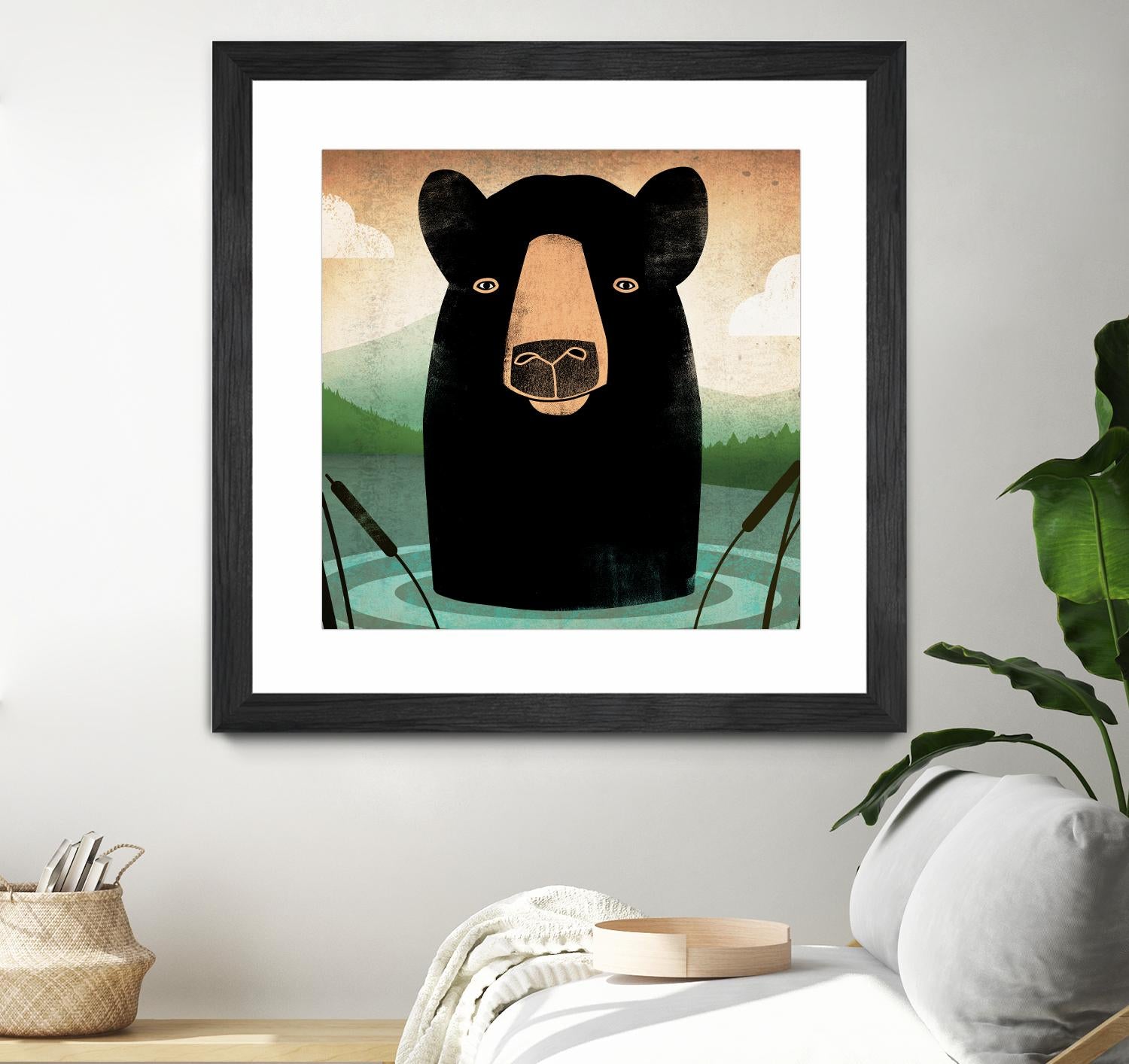 Skinny Dip Crop by Ryan Fowler on GIANT ART - blue animals