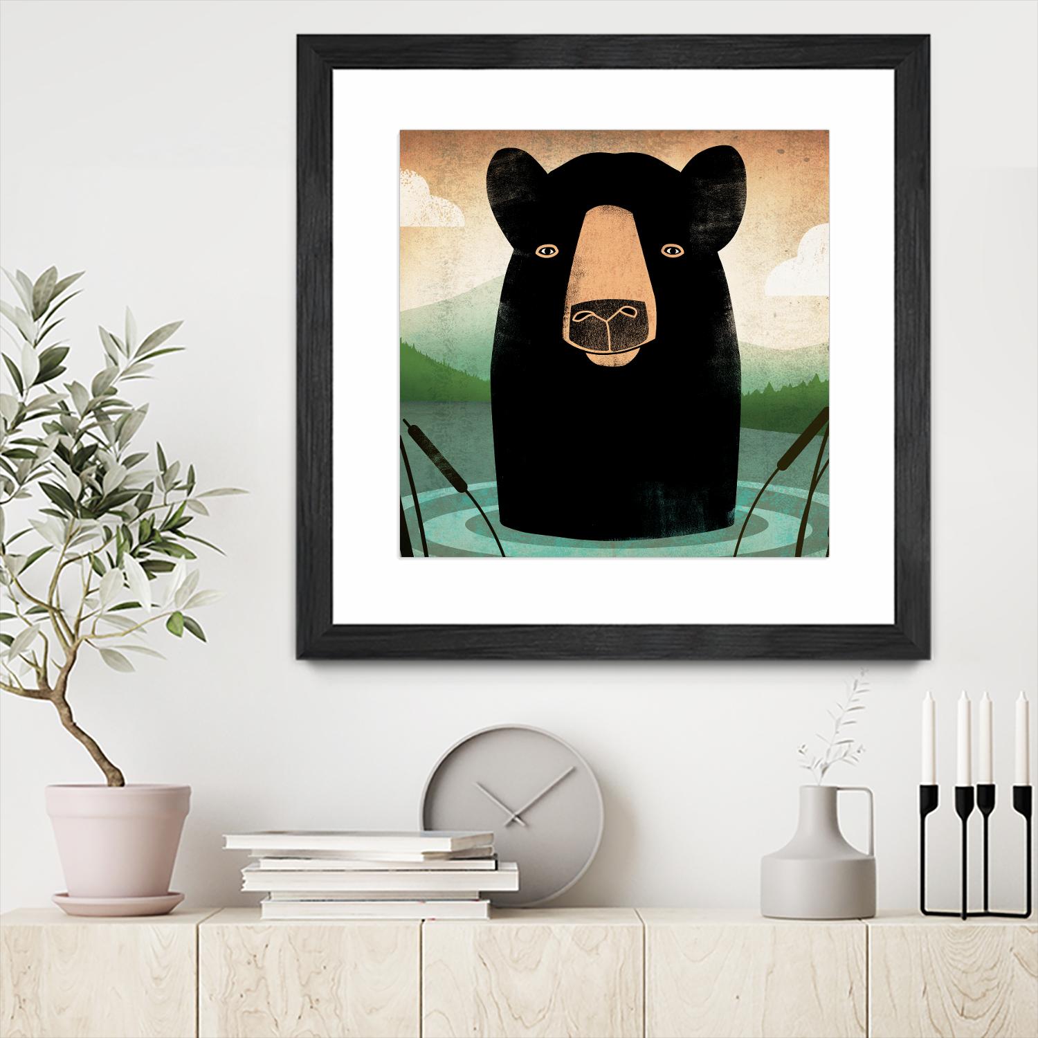 Skinny Dip Crop by Ryan Fowler on GIANT ART - blue animals