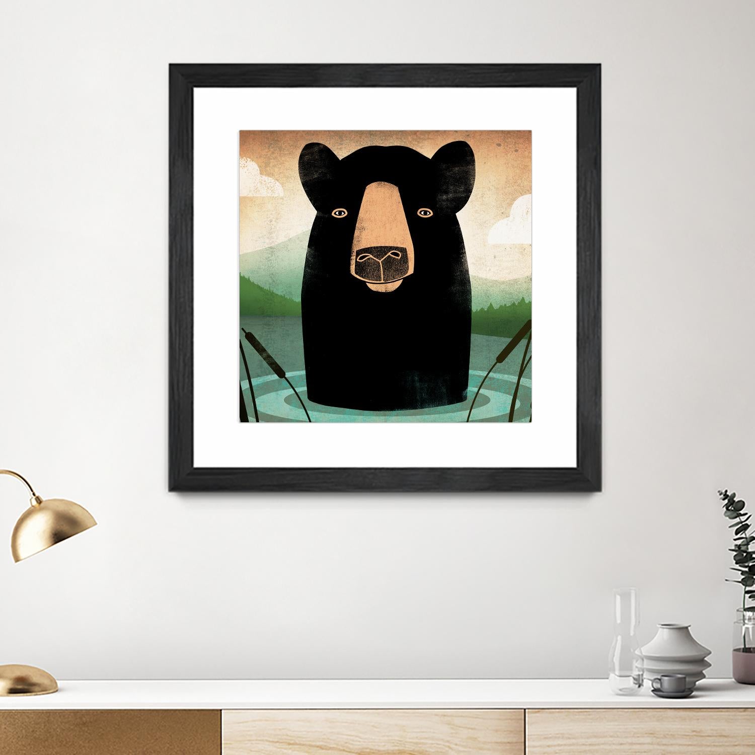 Skinny Dip Crop by Ryan Fowler on GIANT ART - blue animals