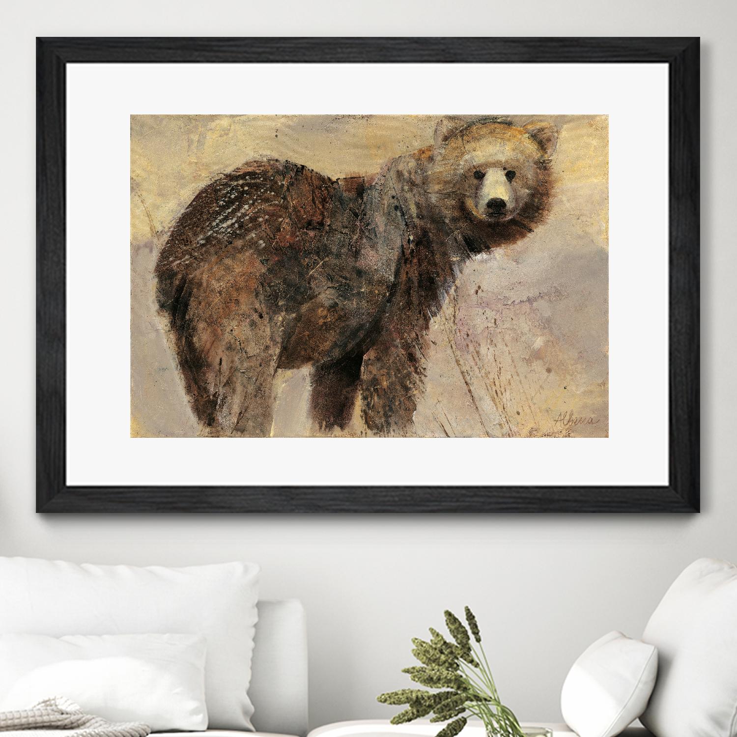 Backward Glance by Albena Hristova on GIANT ART - beige animals