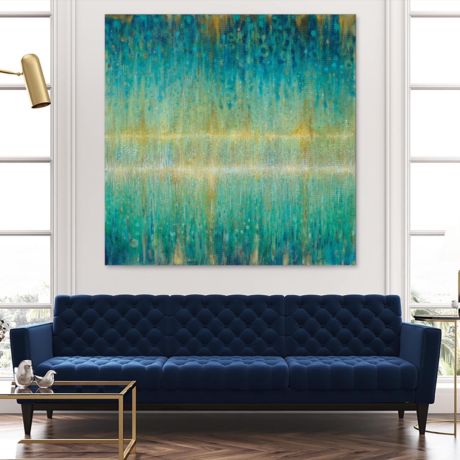 Rain Abstract I by Danhui Nai on GIANT ART - yellow abstract